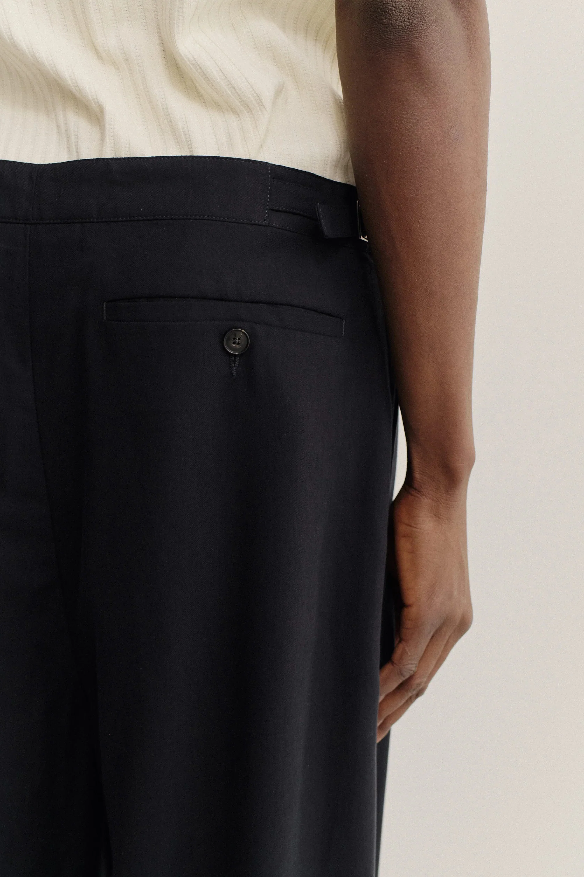 Piero Pants Soft Black Twill - Image 5