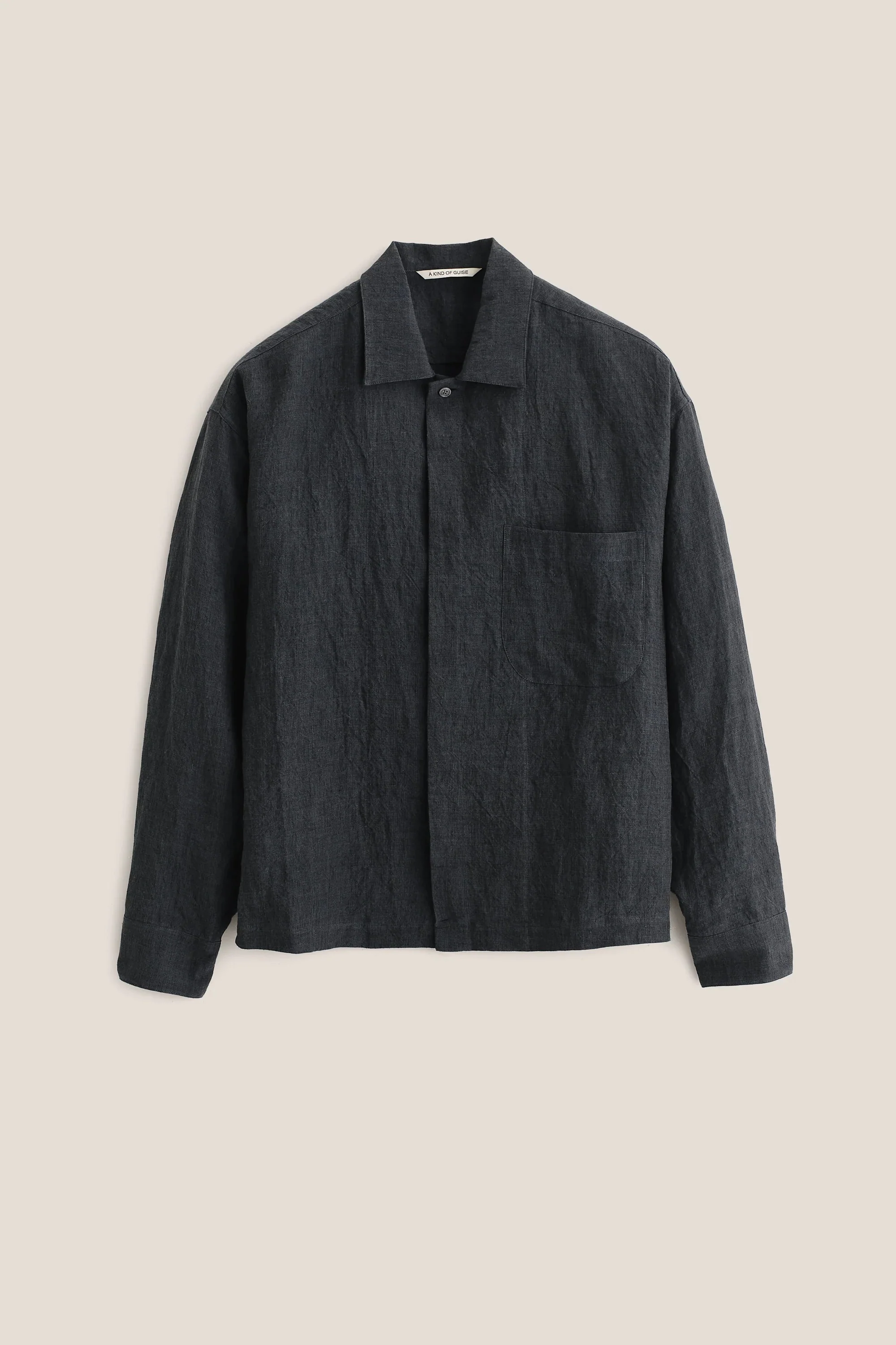 Rumba Shirt Coal Linen - Image 7