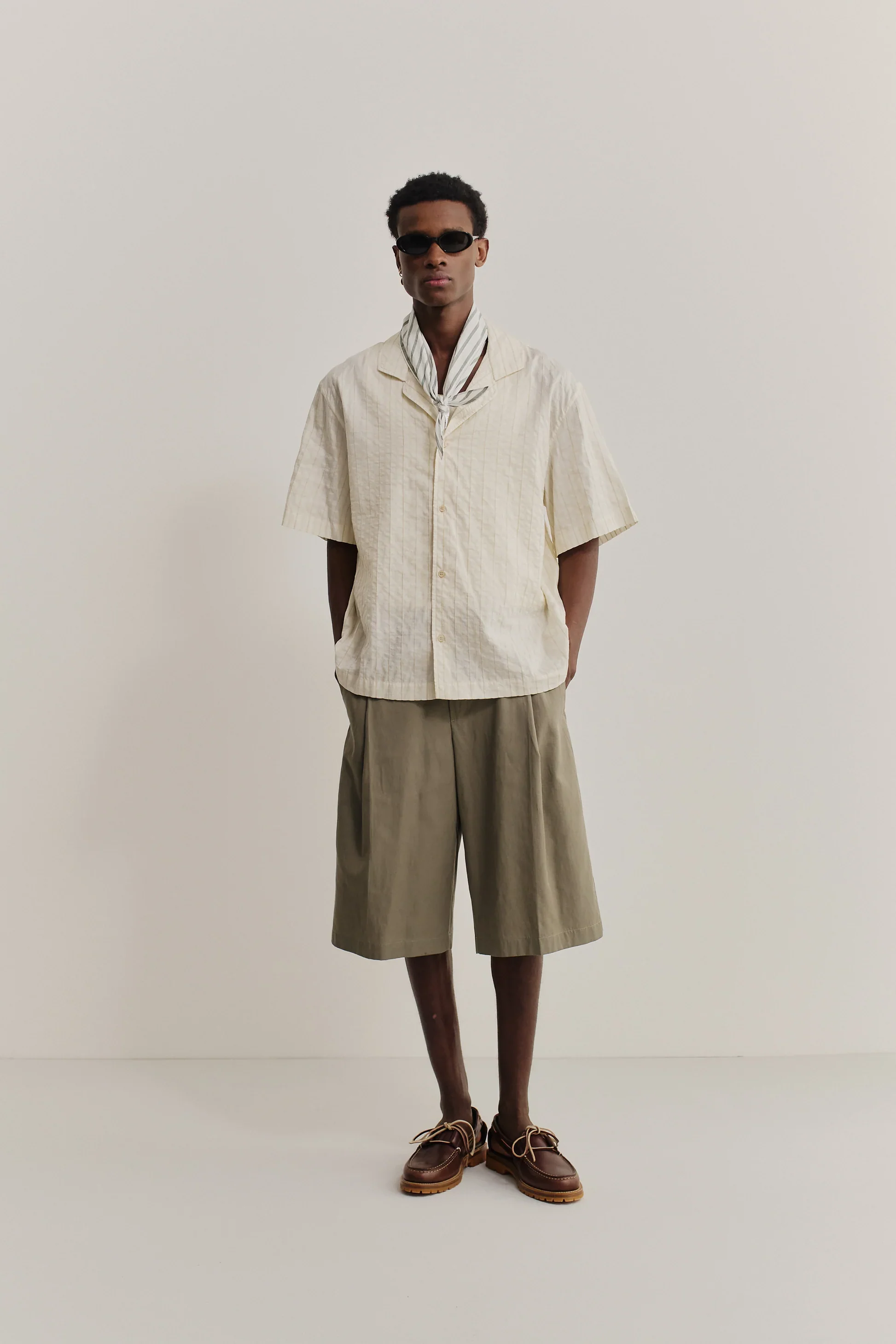 Samata Shirt Structured Natural Stripe - Image 7