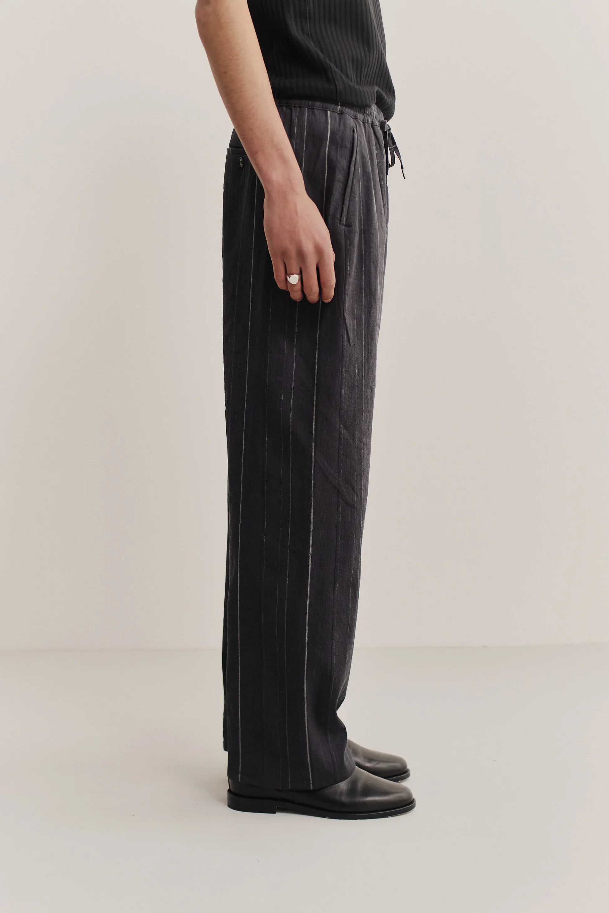 Samurai Trousers Black Chalk Stripe - Image 6