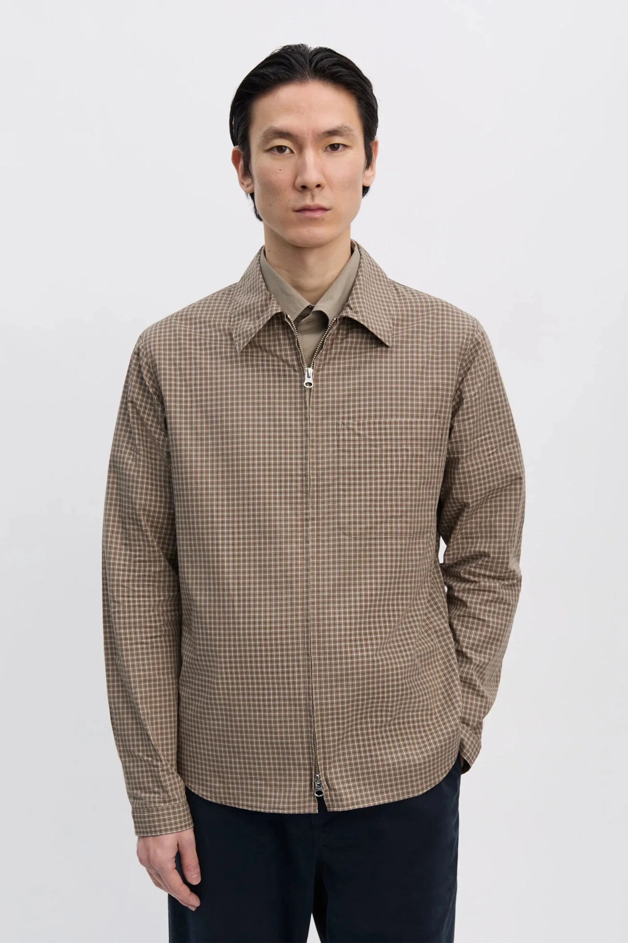 Another Zip Shirt 1.0 JPN Khaki Brown Check