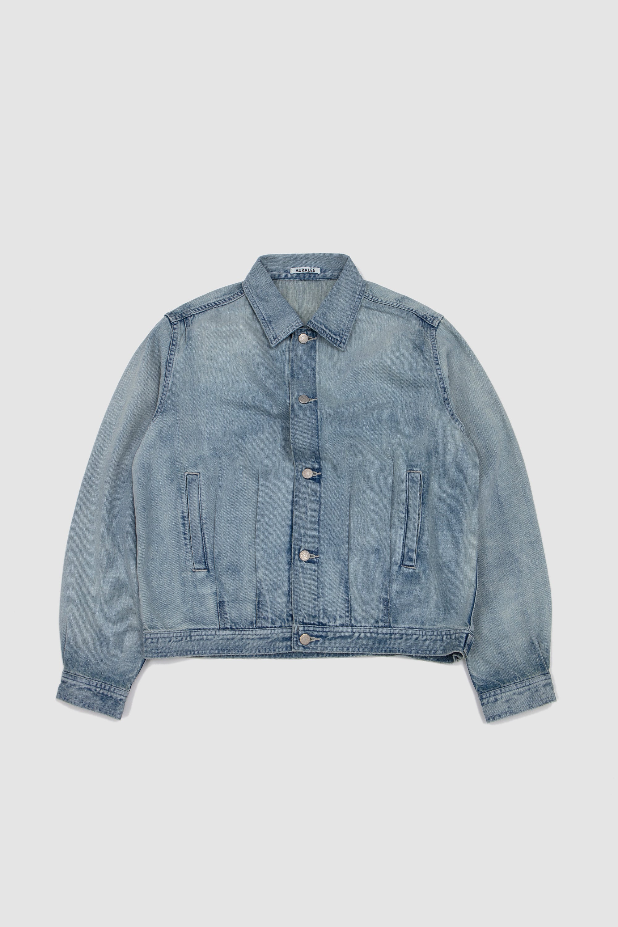 Faded Selvedge Light Denim Blouson Light Indigo