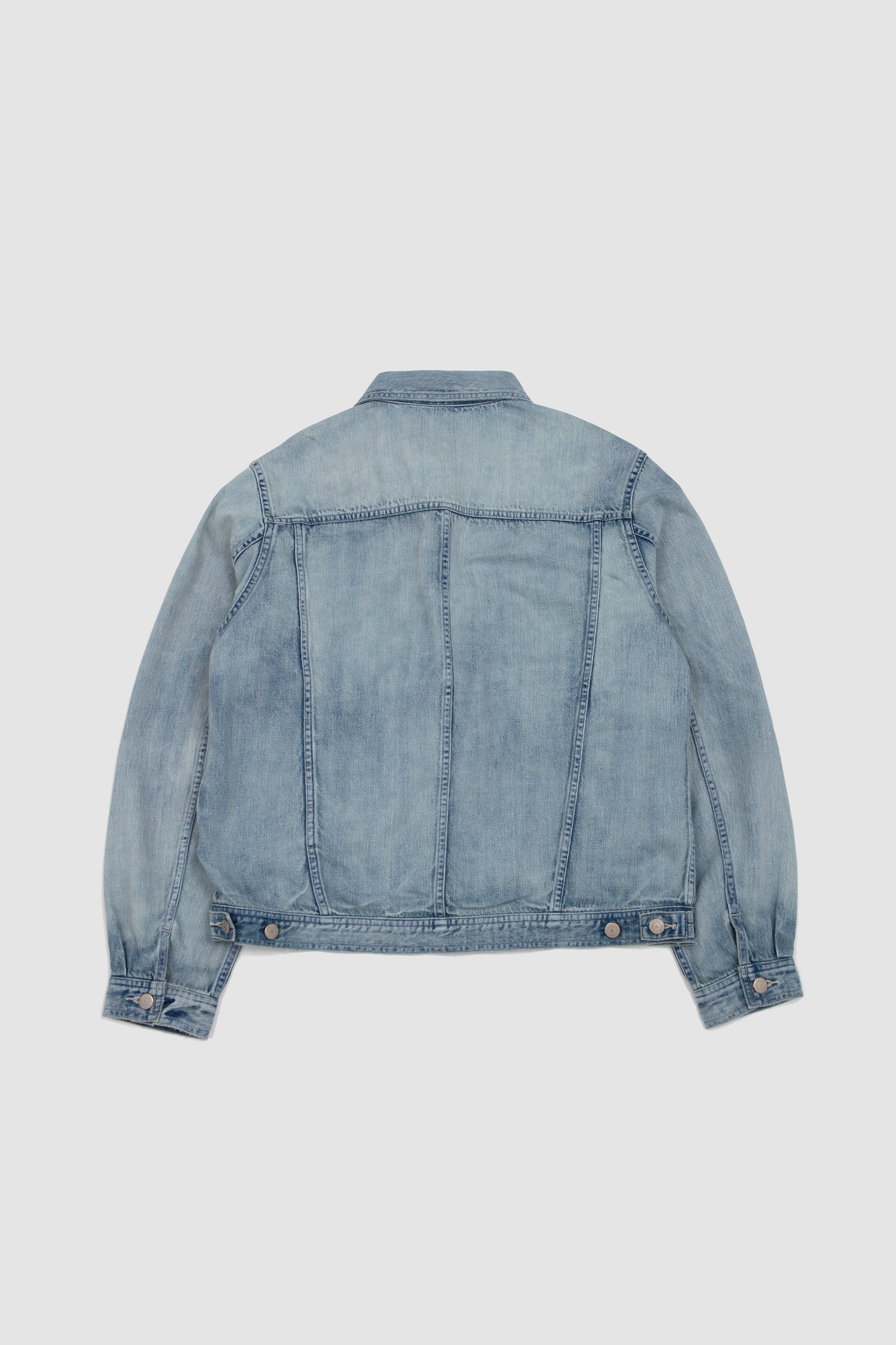 Faded Selvedge Light Denim Blouson Light Indigo - Image 5