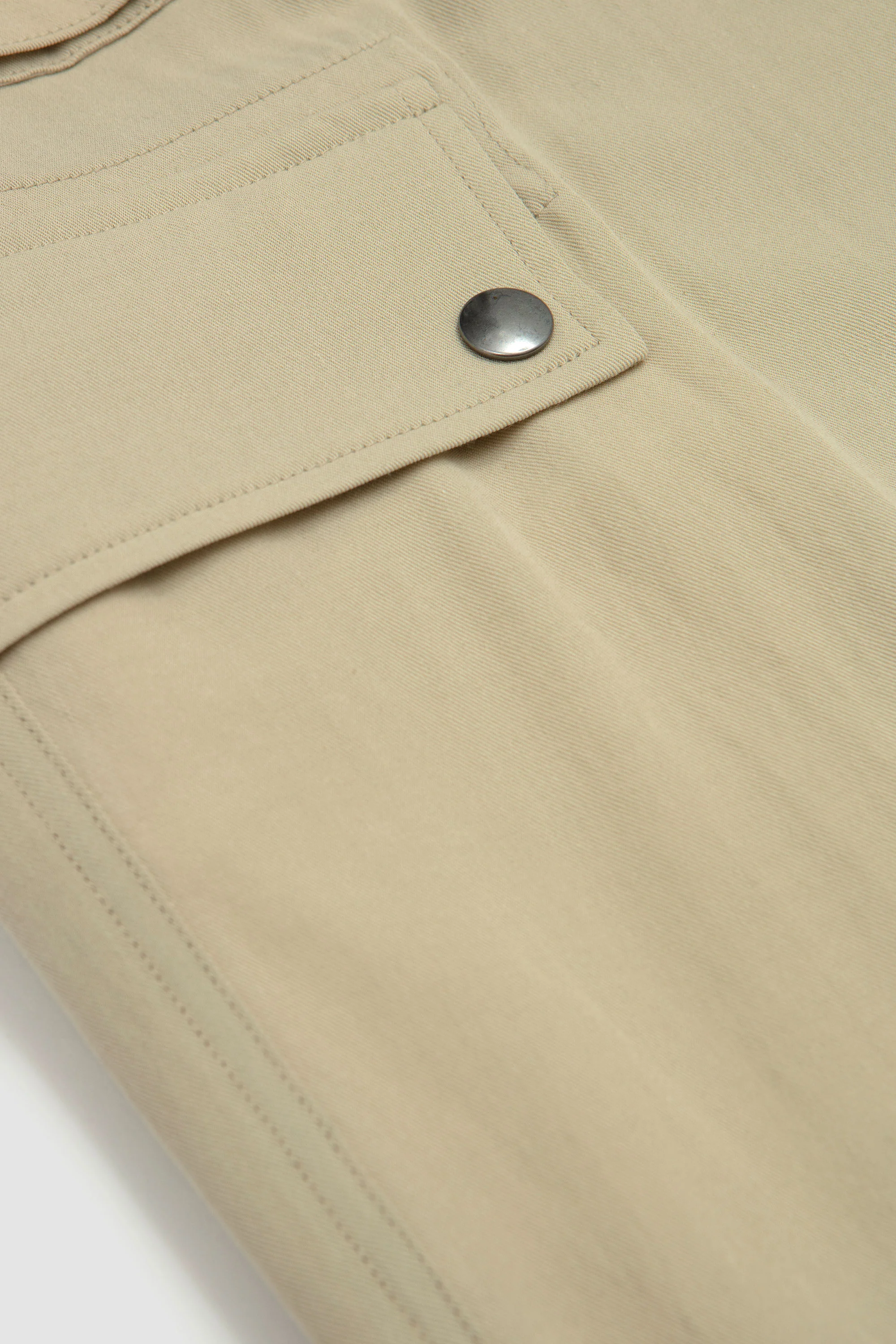 Light Cotton Wool Viyella Cargo Pants Light Khaki - Image 4