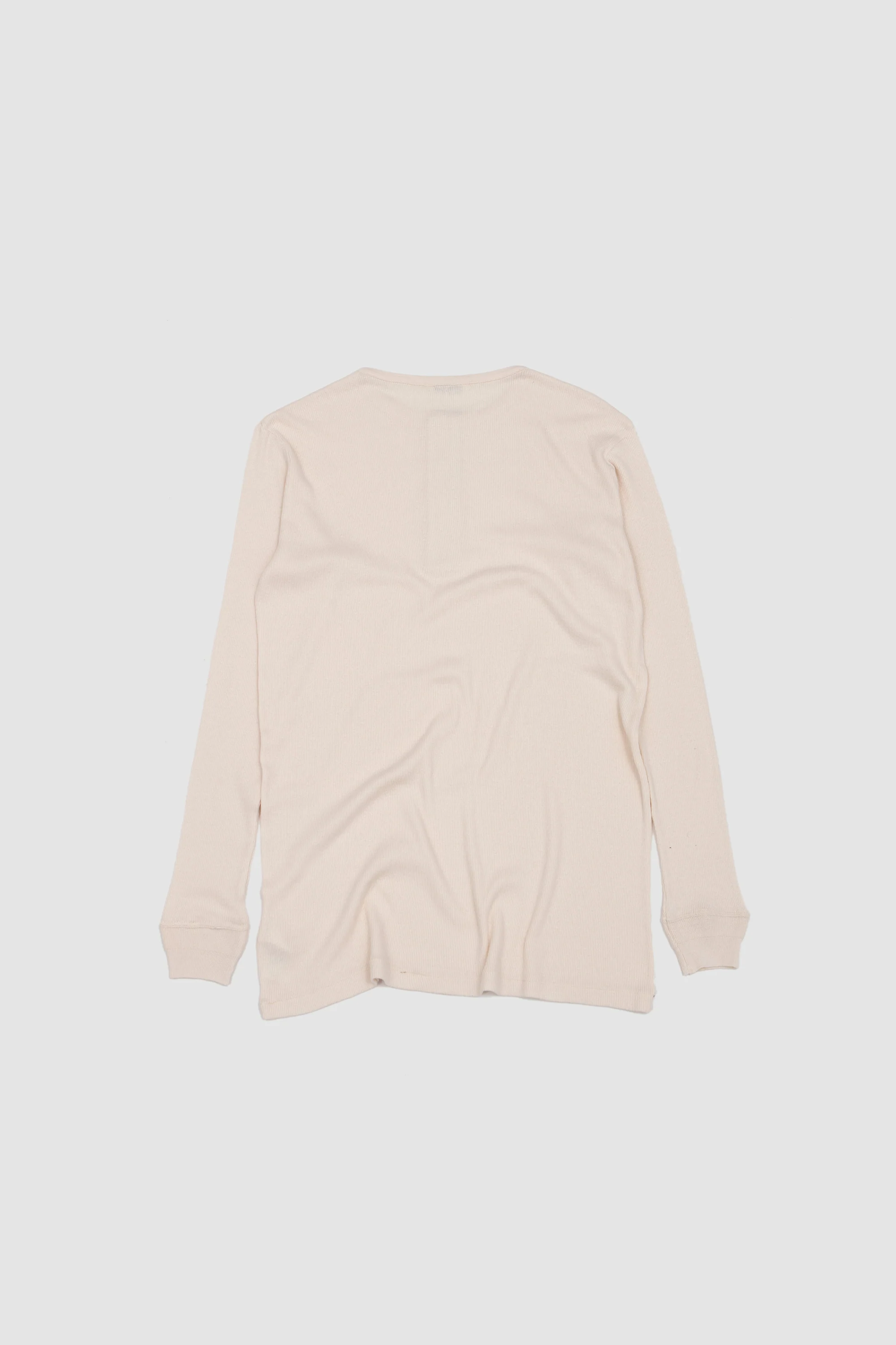 Organic Soft Rib Henley Neck P/O Ivory - Image 5