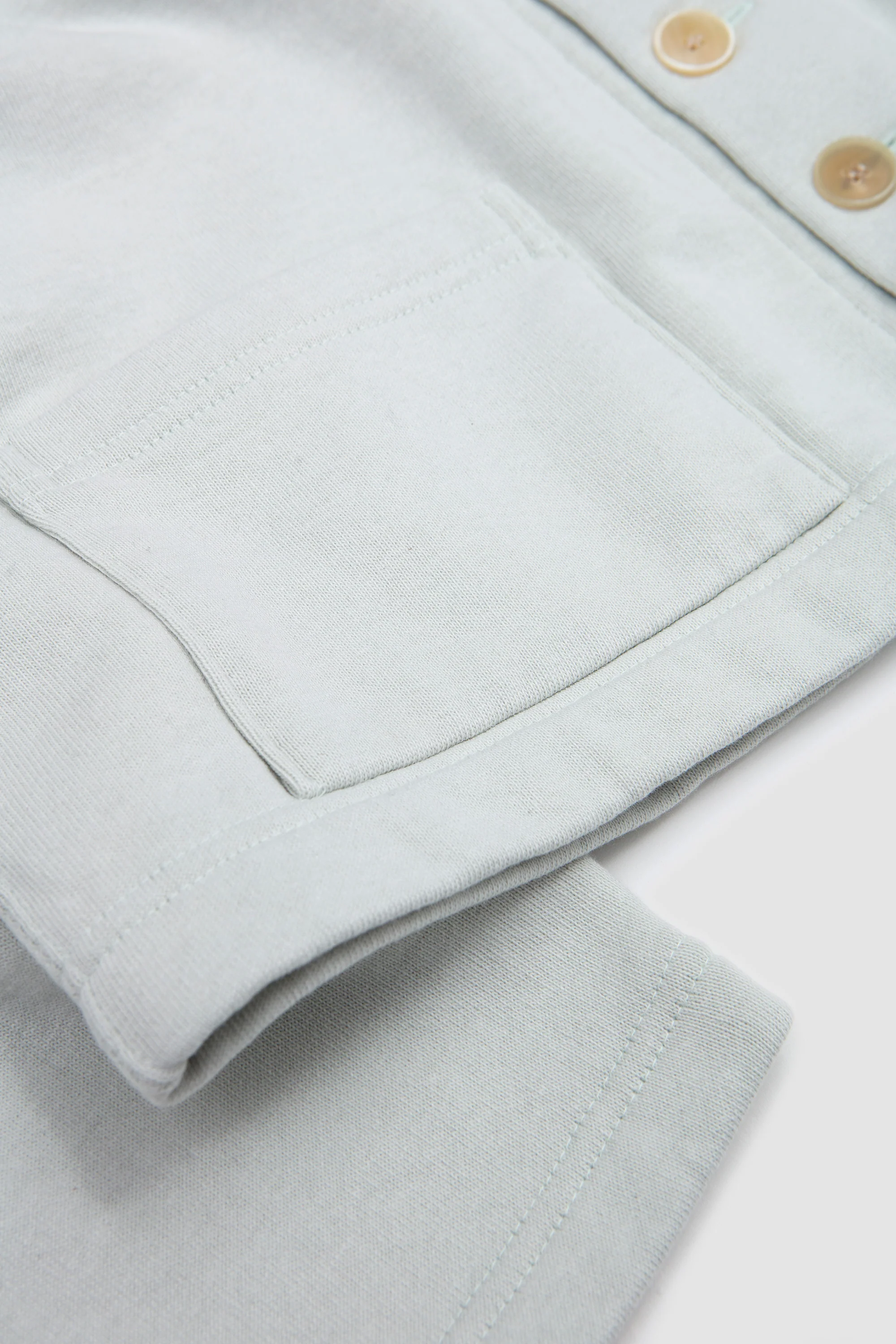 Smooth Soft BD Sweat Cardigan Pale Mint - Image 4
