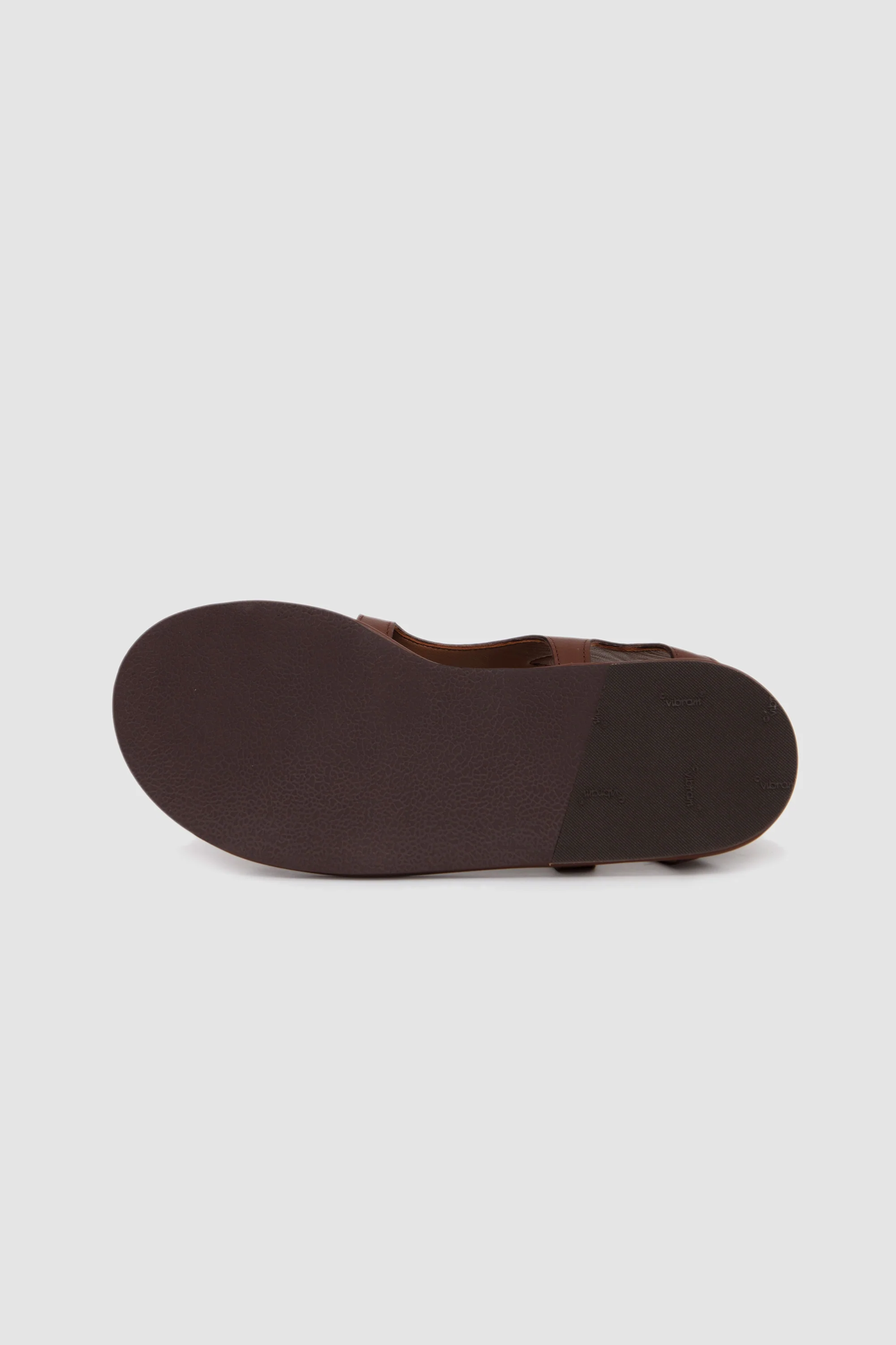 Soft Leather Double Strap Sandals Brown - Image 6