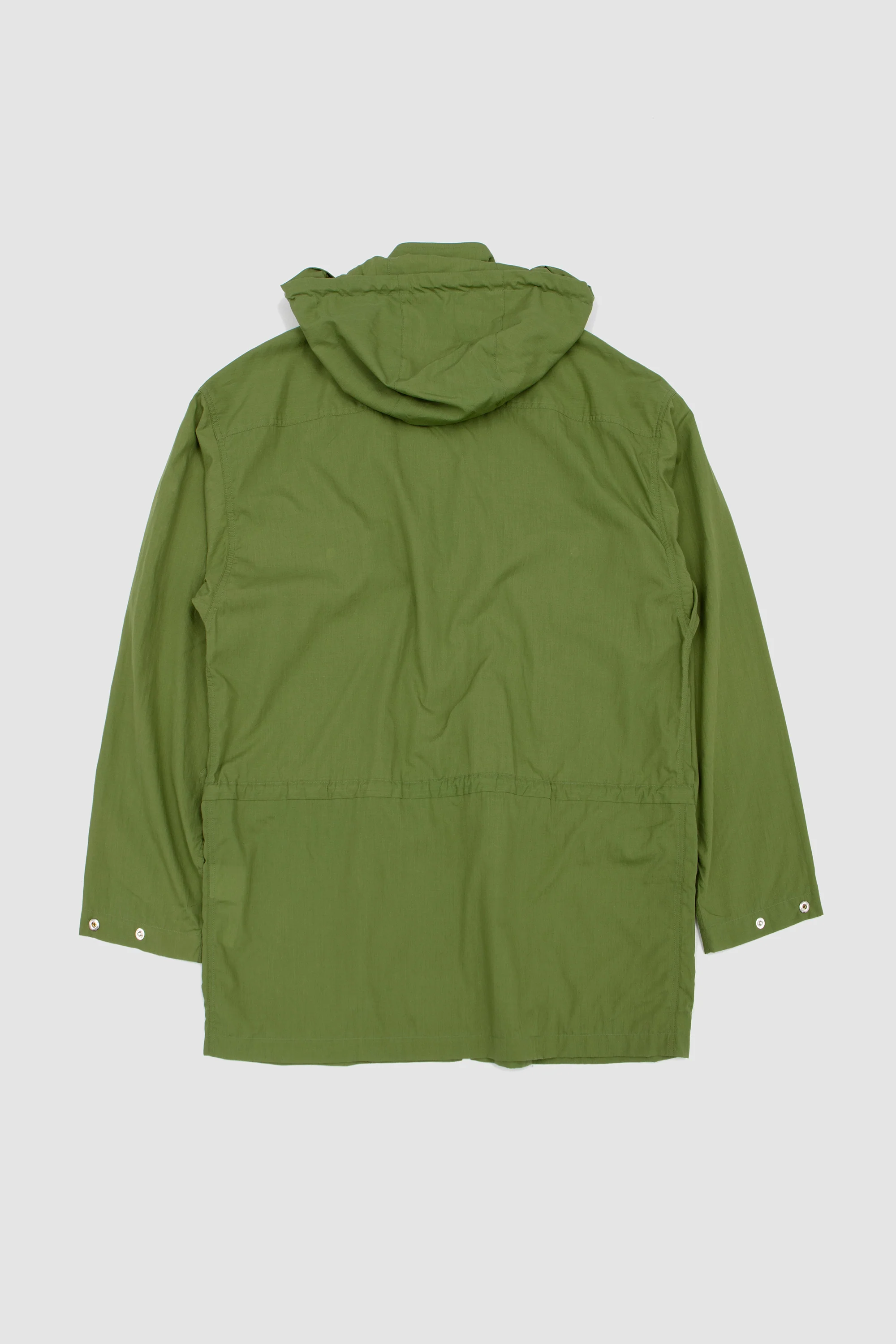 Super Fine Cotton Lawn Hooded Blouson Dusty Green - Image 5