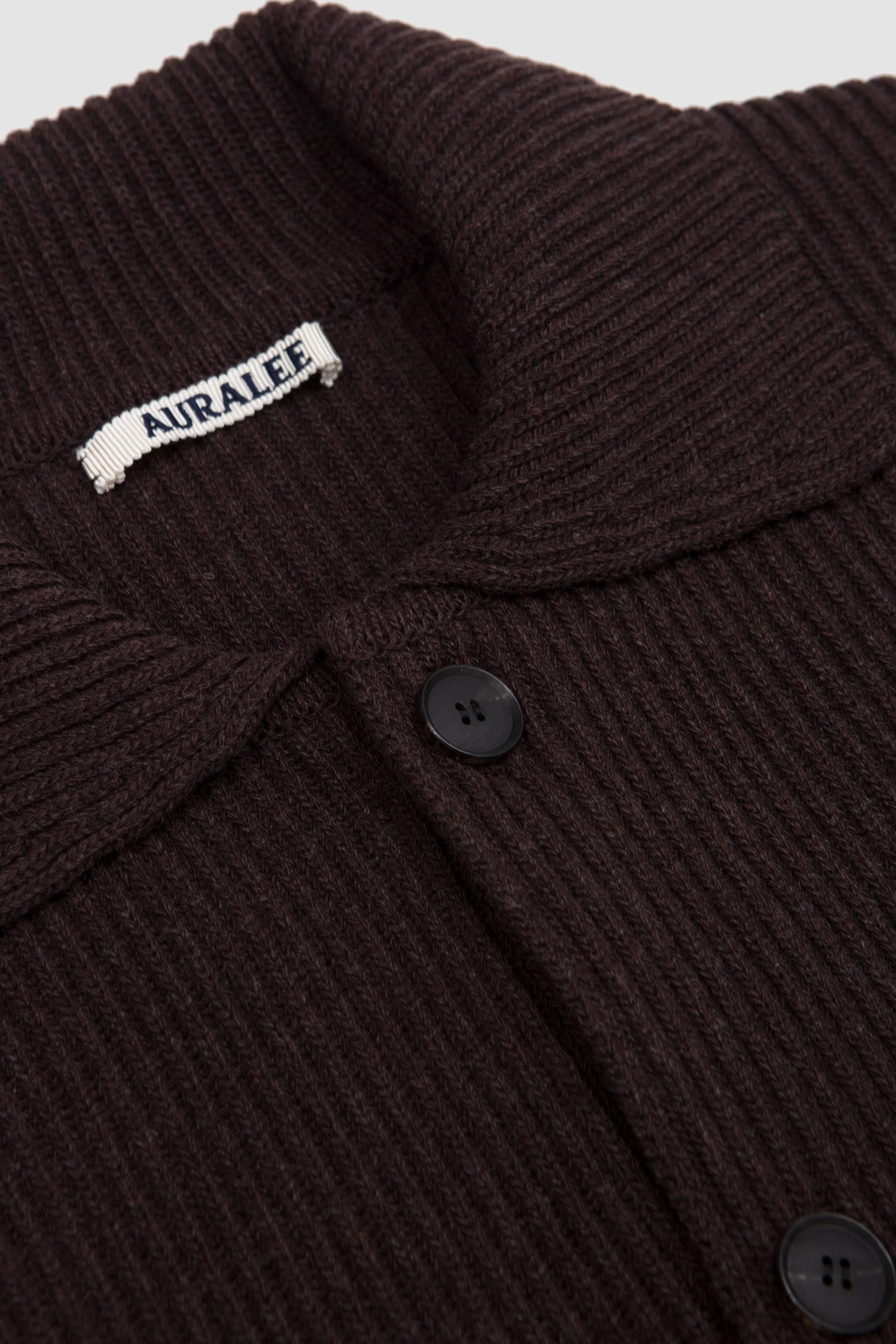Super Fine Wool Shirt Cardigan Brown - Image 3