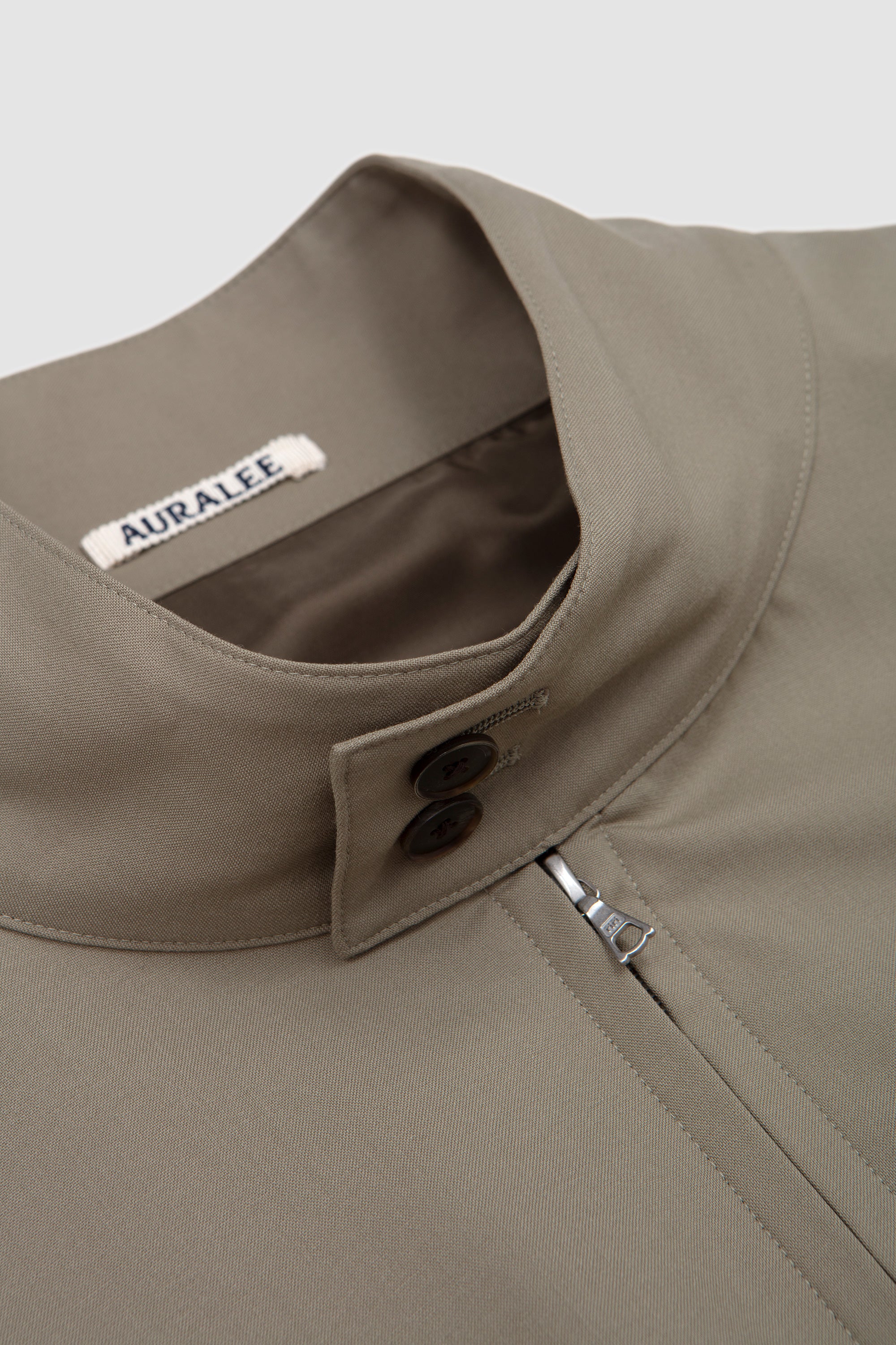 Ultra Fine Tropical Wool Zip Blouson Light Khaki - Image 4