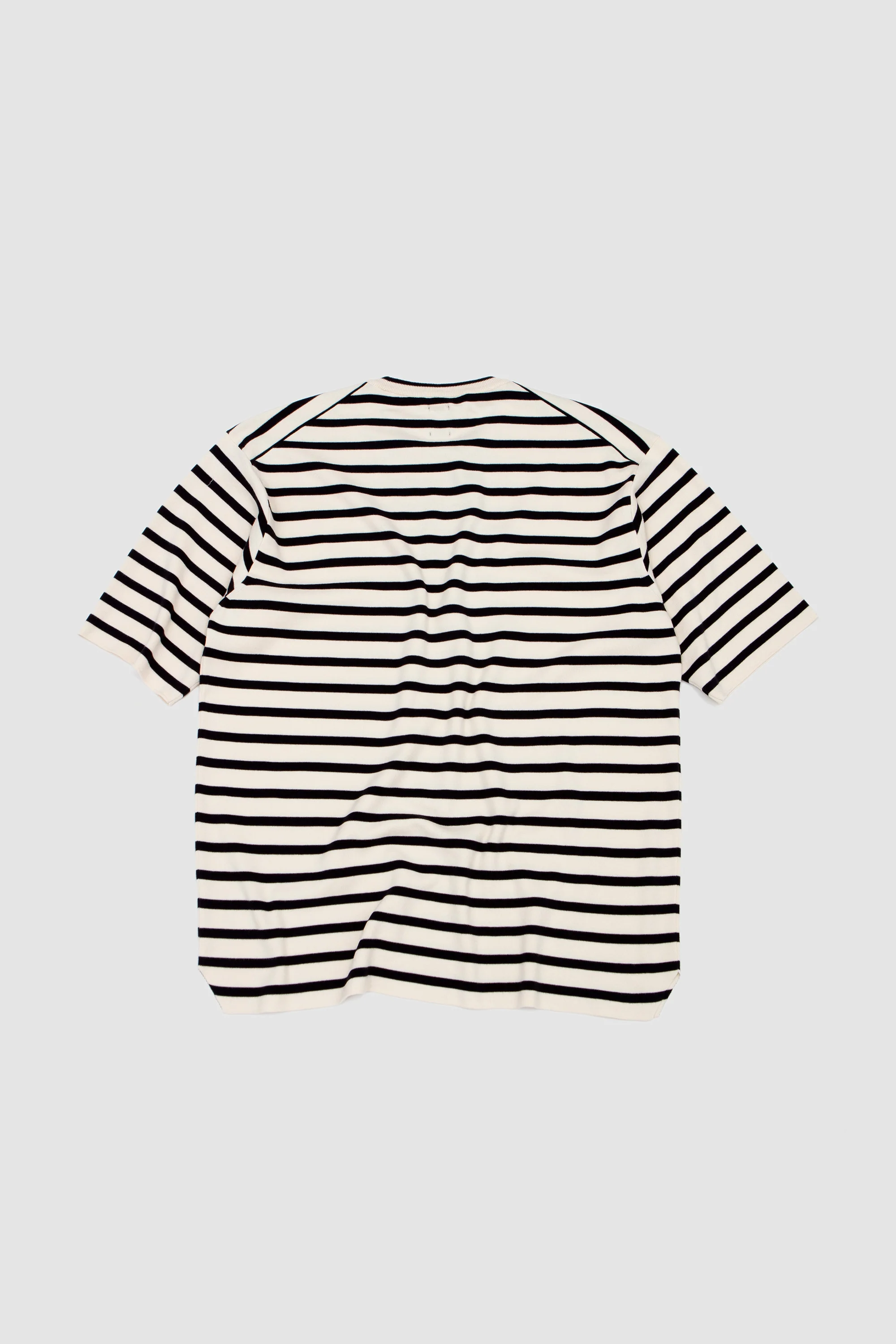 32G Smooth Knit T-Shirt Ivory/ Black - Image 5