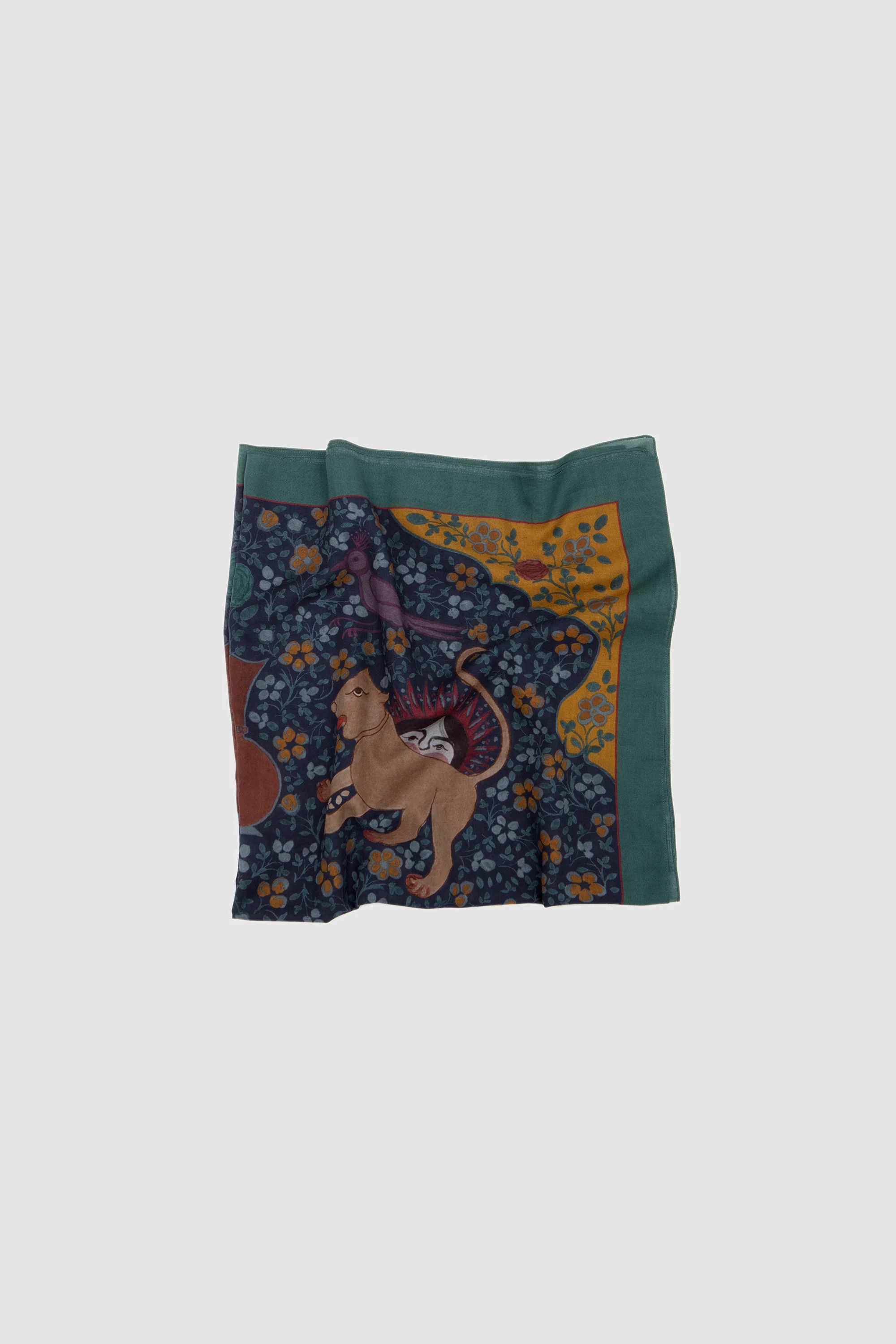 Bandana Ispahan Folk Pattern Green - Image 6