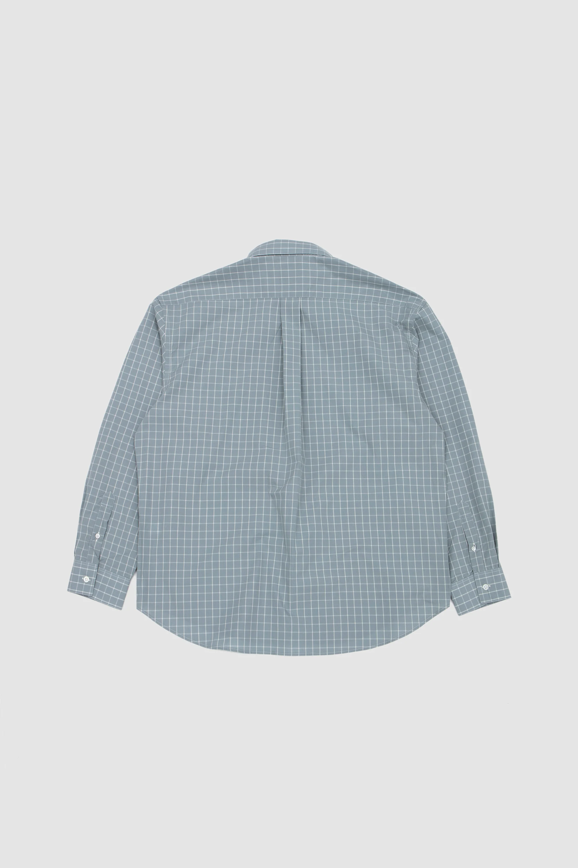 Oversized Shirt Sky Blue Windowpane Check - Image 5