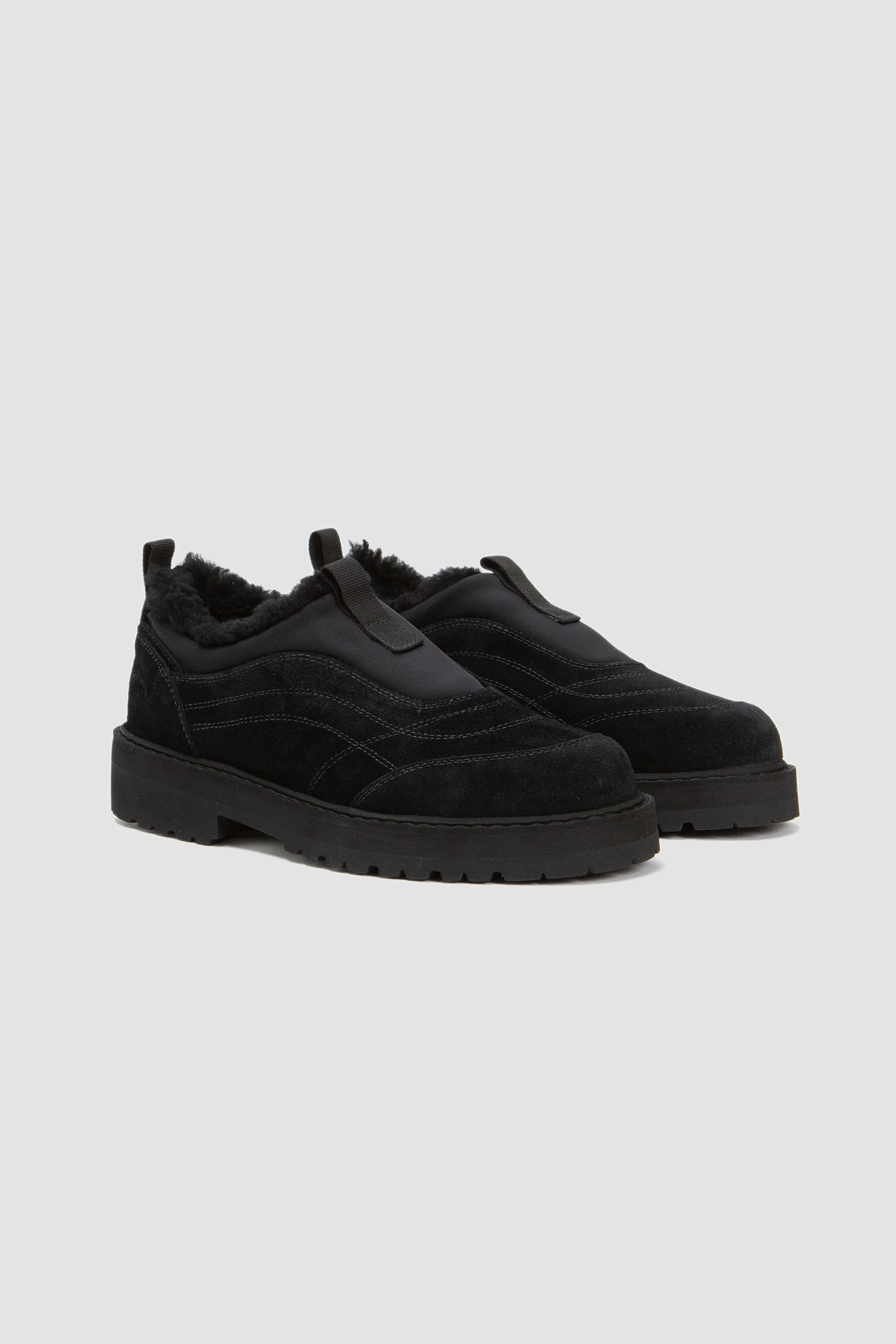 Lauro Shearling Black Suede - Image 3
