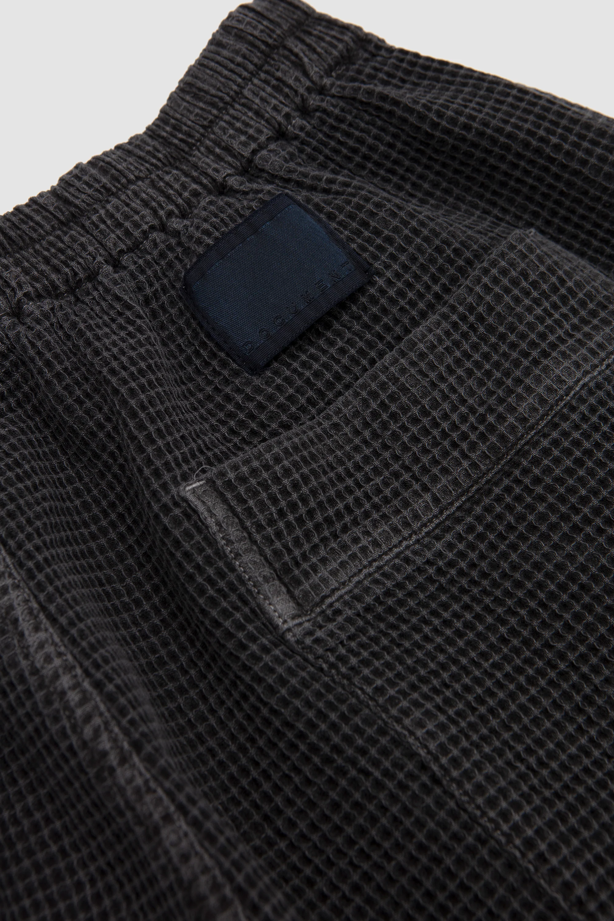 Garment Dyed Waffle Cotton Summer Shorts Grey - Image 4