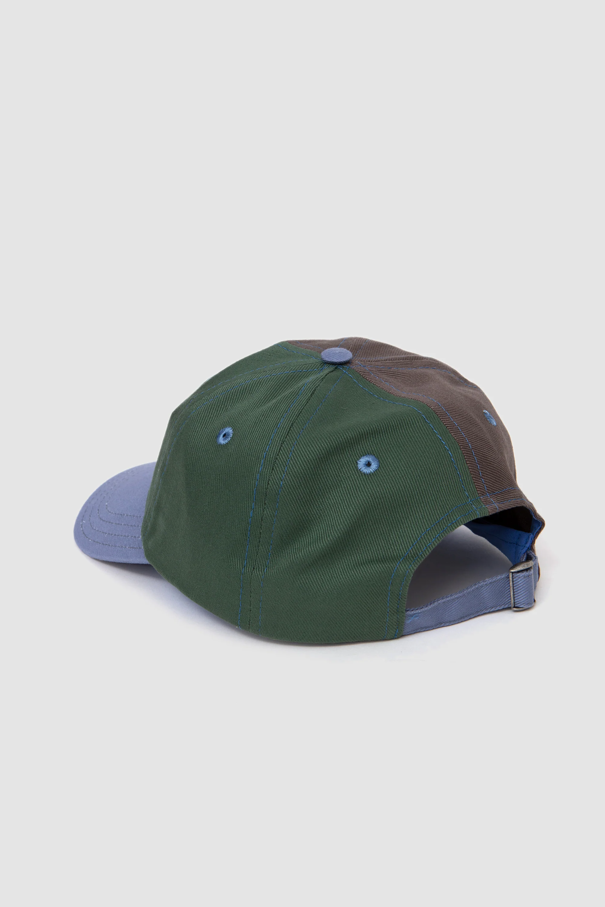D' C/stitch Twill Baseball Cap Sand/ Green/ Blue - Image 4
