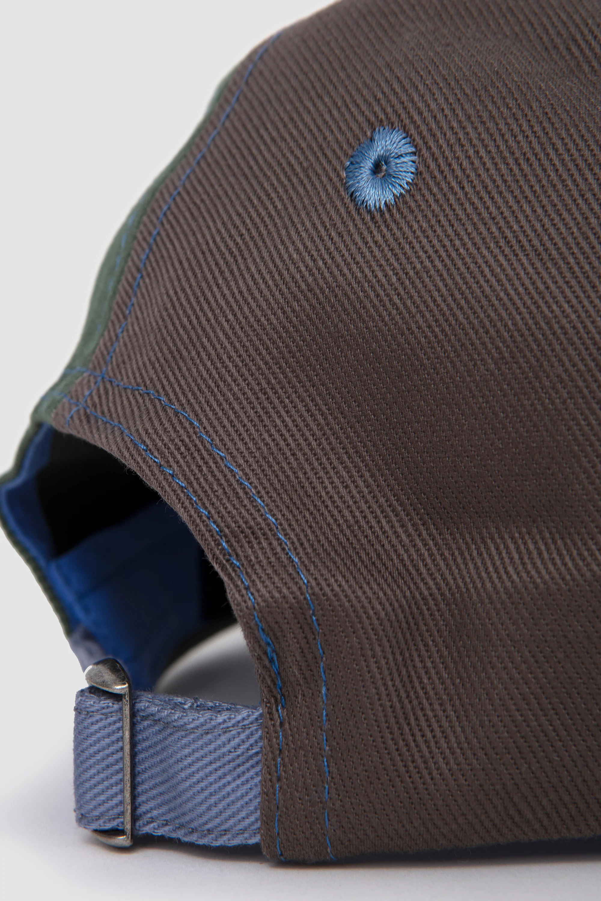 D' C/stitch Twill Baseball Cap Sand/ Green/ Blue - Image 5