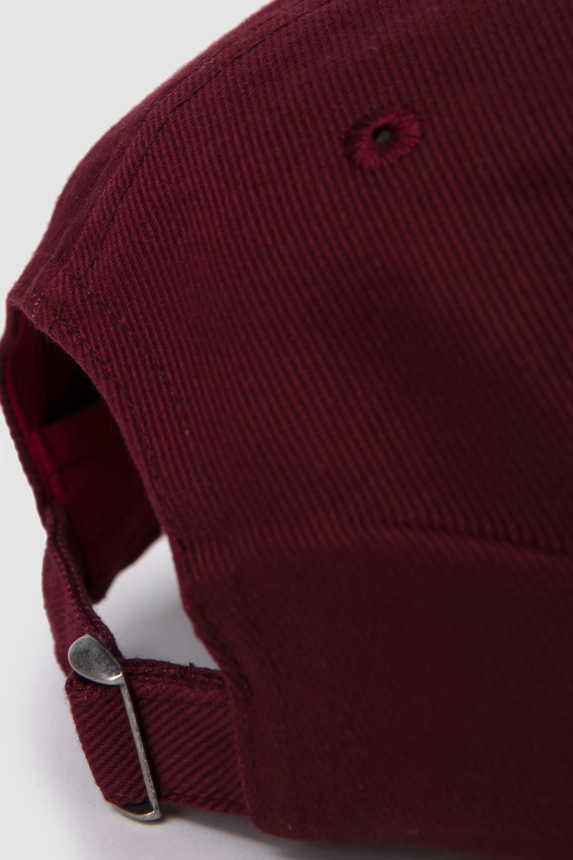 D Duck Twill Baseball Cap Burgundy - Image 5