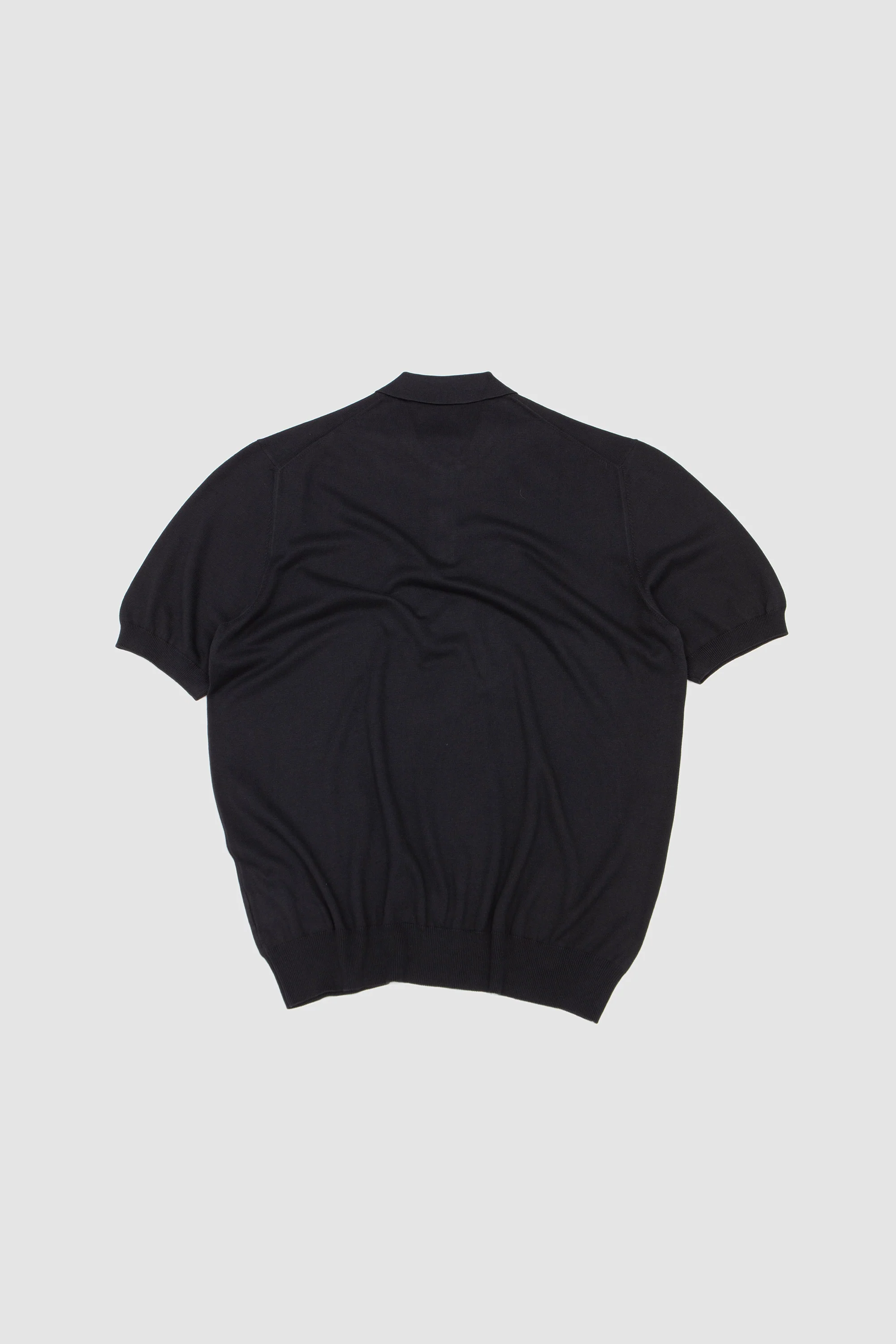 Egyption Cotton Polo Neck Sweater Navy - Image 5