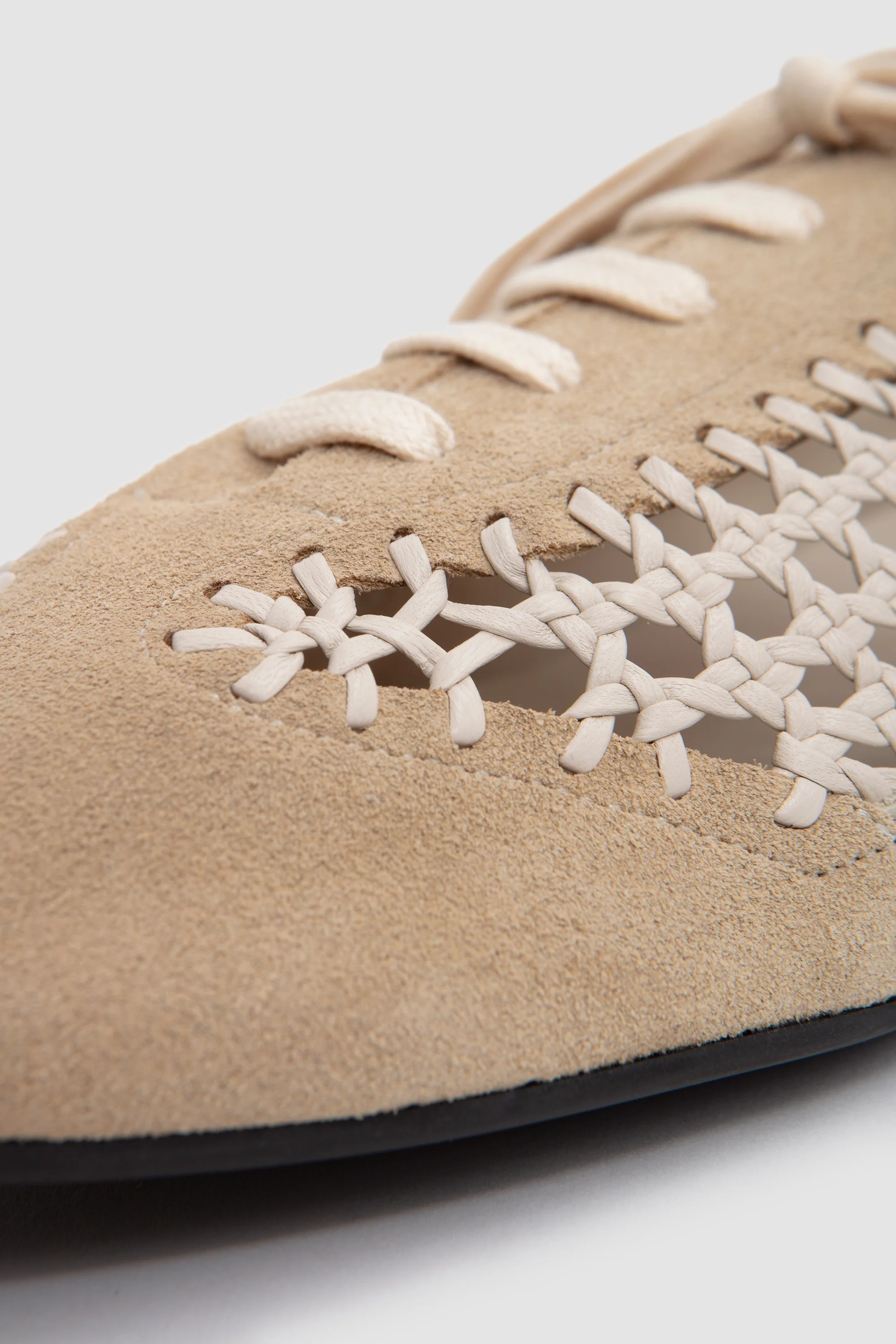 Esportiu Woven Lace-Up Shoes Cream - Image 6