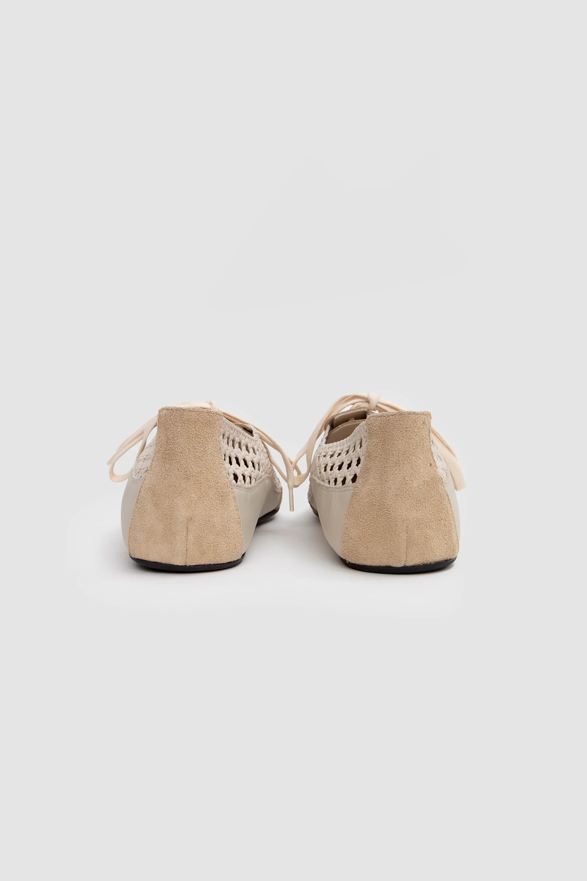 Esportiu Woven Lace-Up Shoes Cream - Image 8