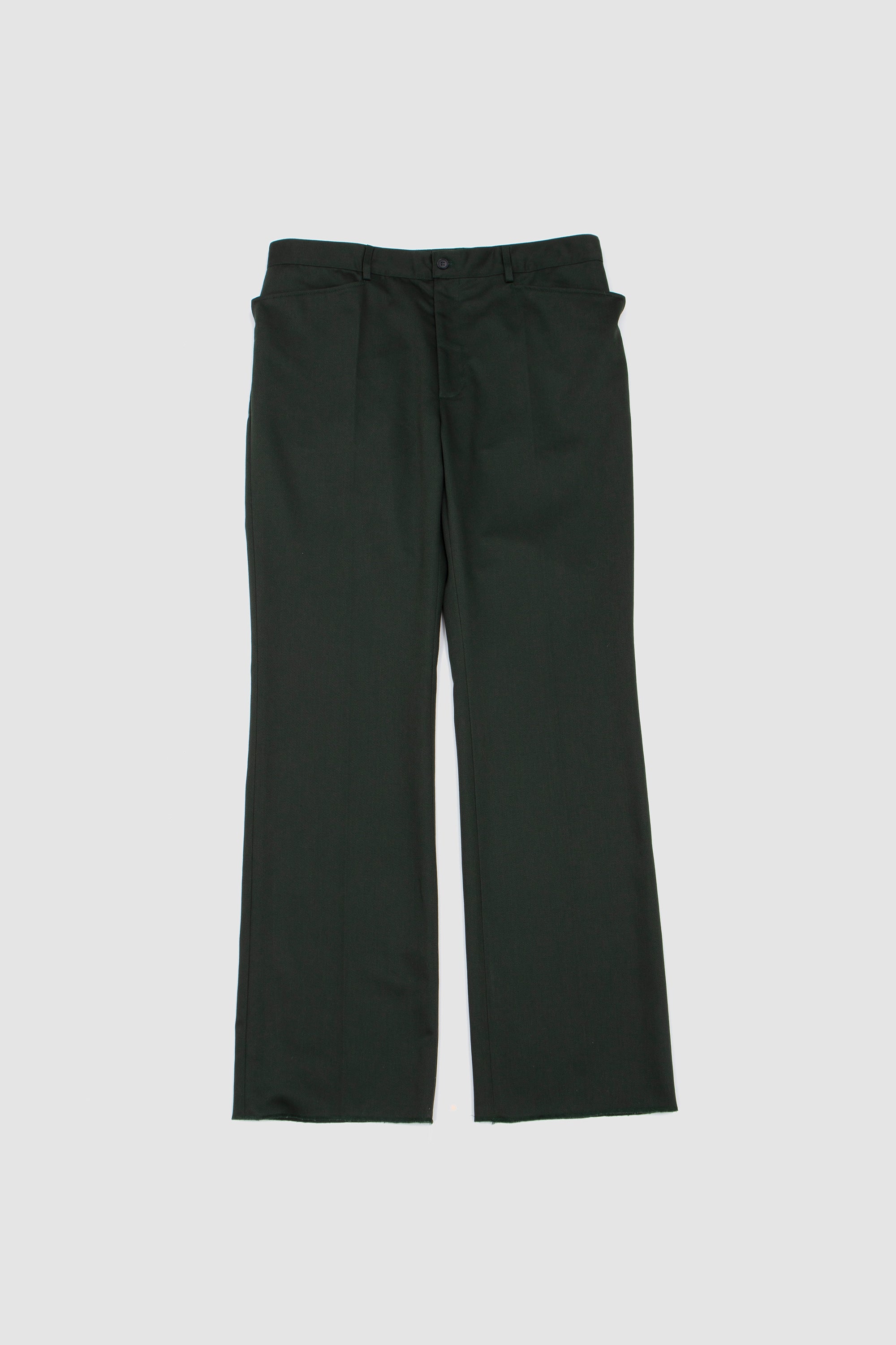 Flared Trousers Bottle Green - Image 2