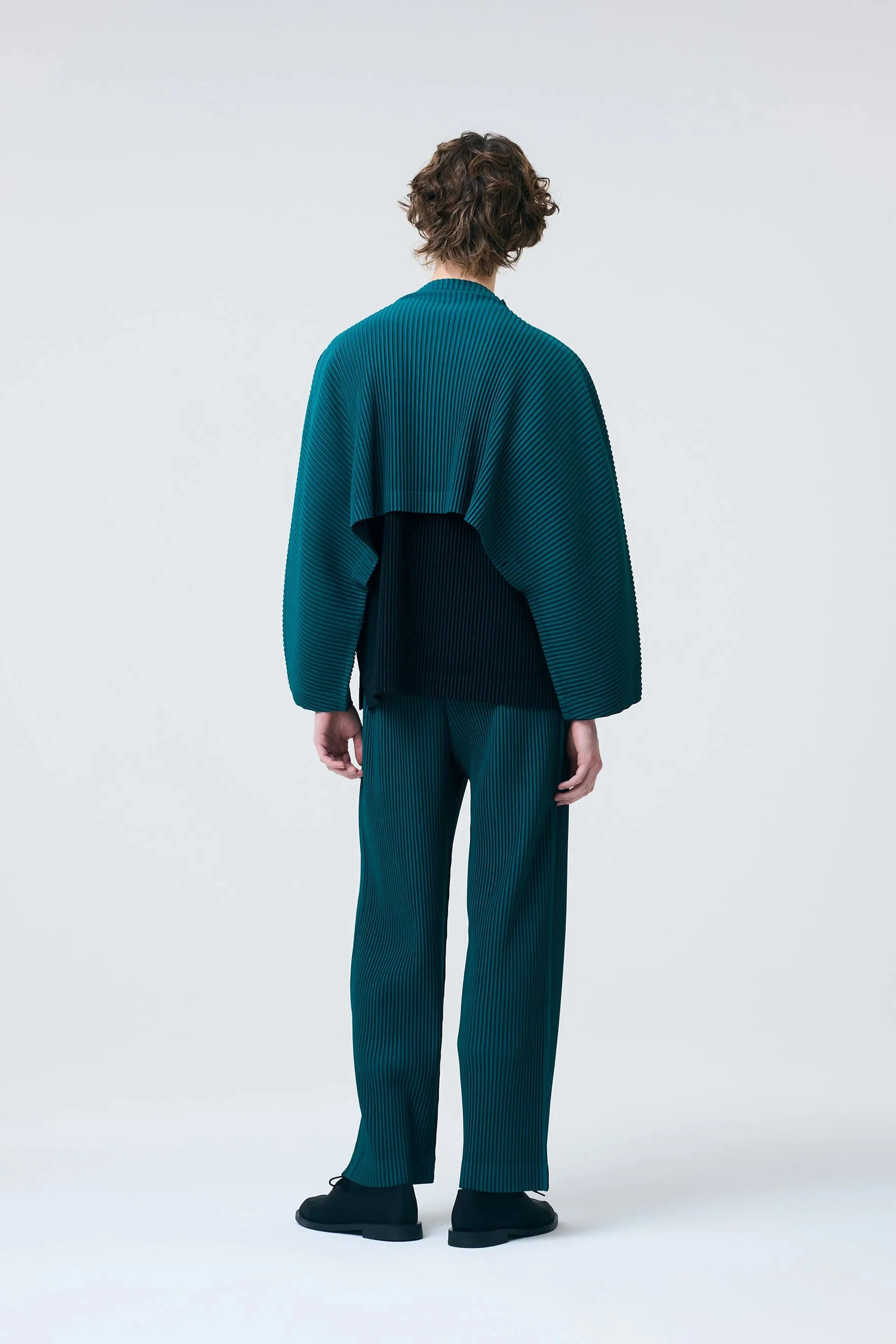 Color Pleats 1 Trousers Ocean Blue - Image 3
