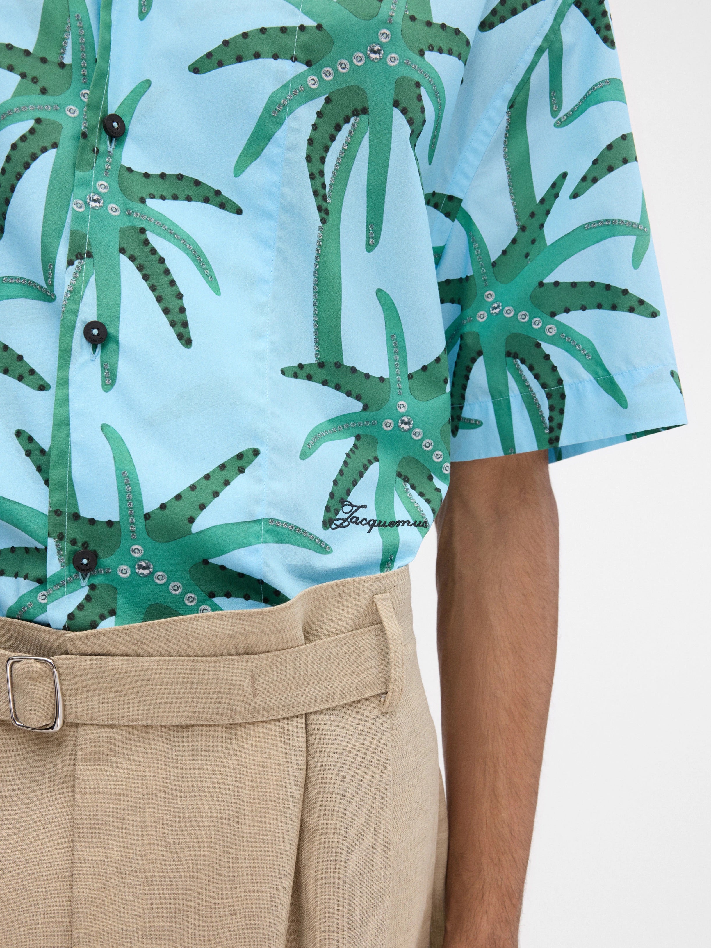 Le Chemise Jean Print Palmtrees Star Blue/ Green - Image 6