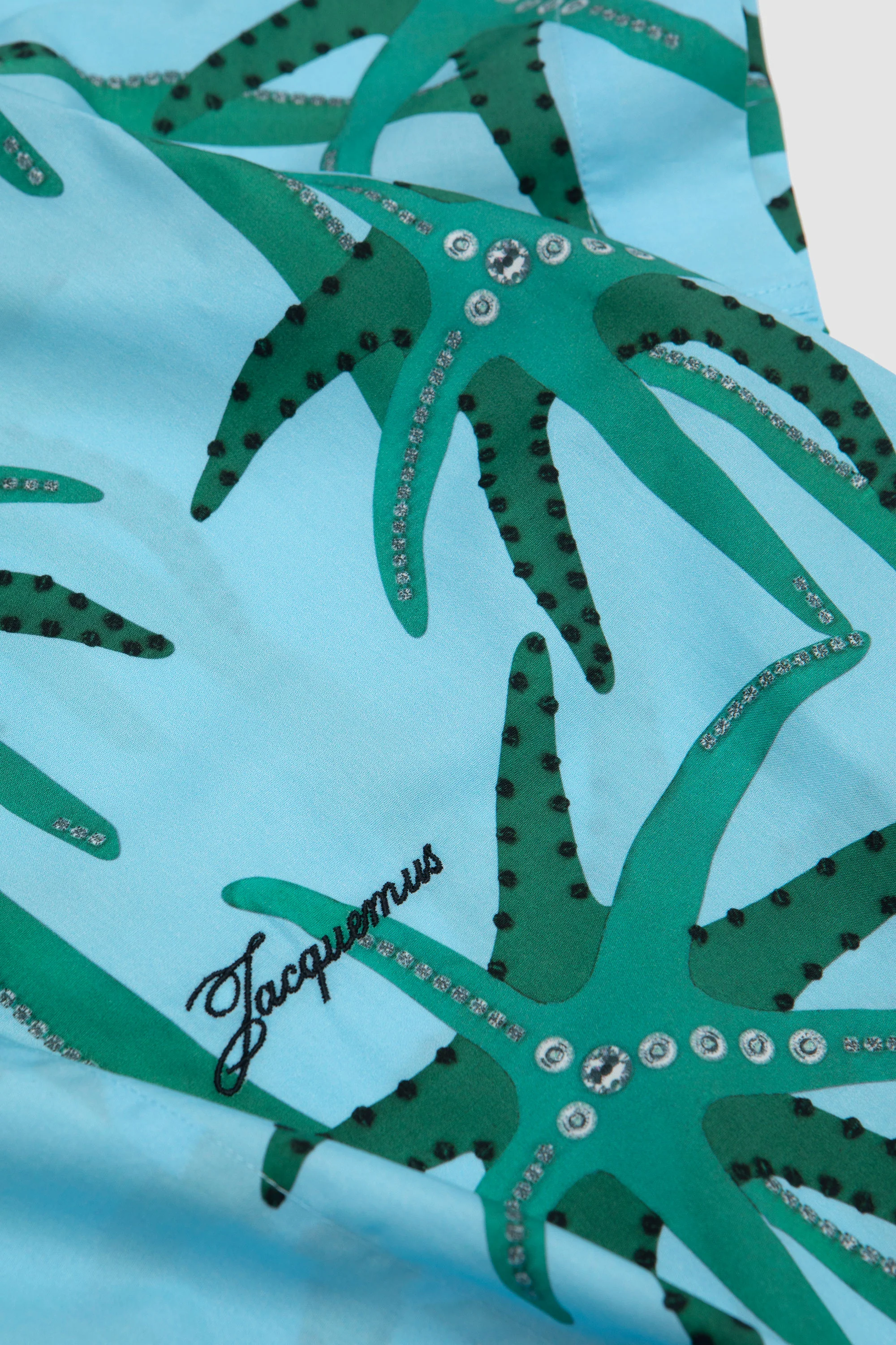 Le Chemise Jean Print Palmtrees Star Blue/ Green - Image 9