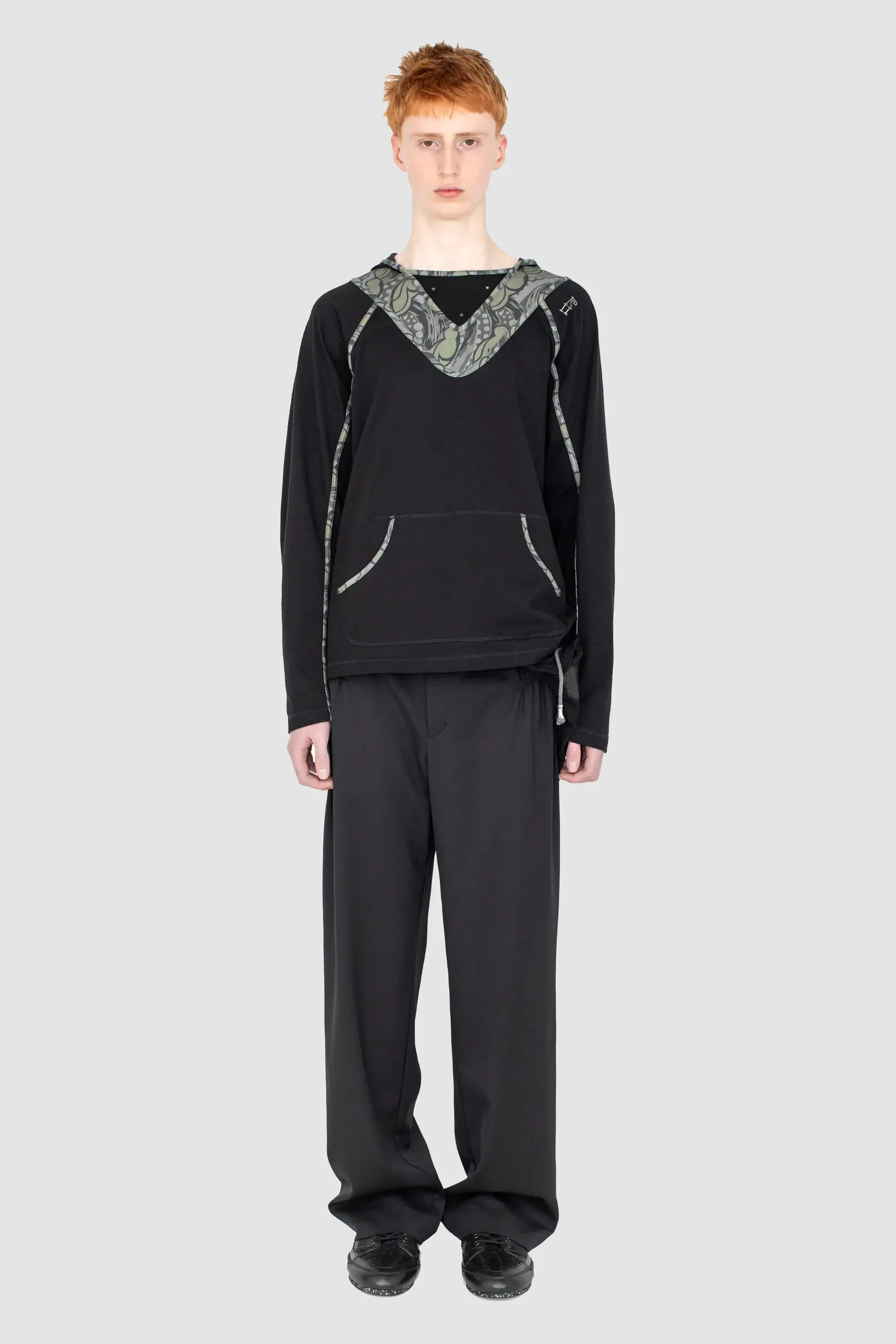 Gizi Hooded Top Black/ Sage - Image 2