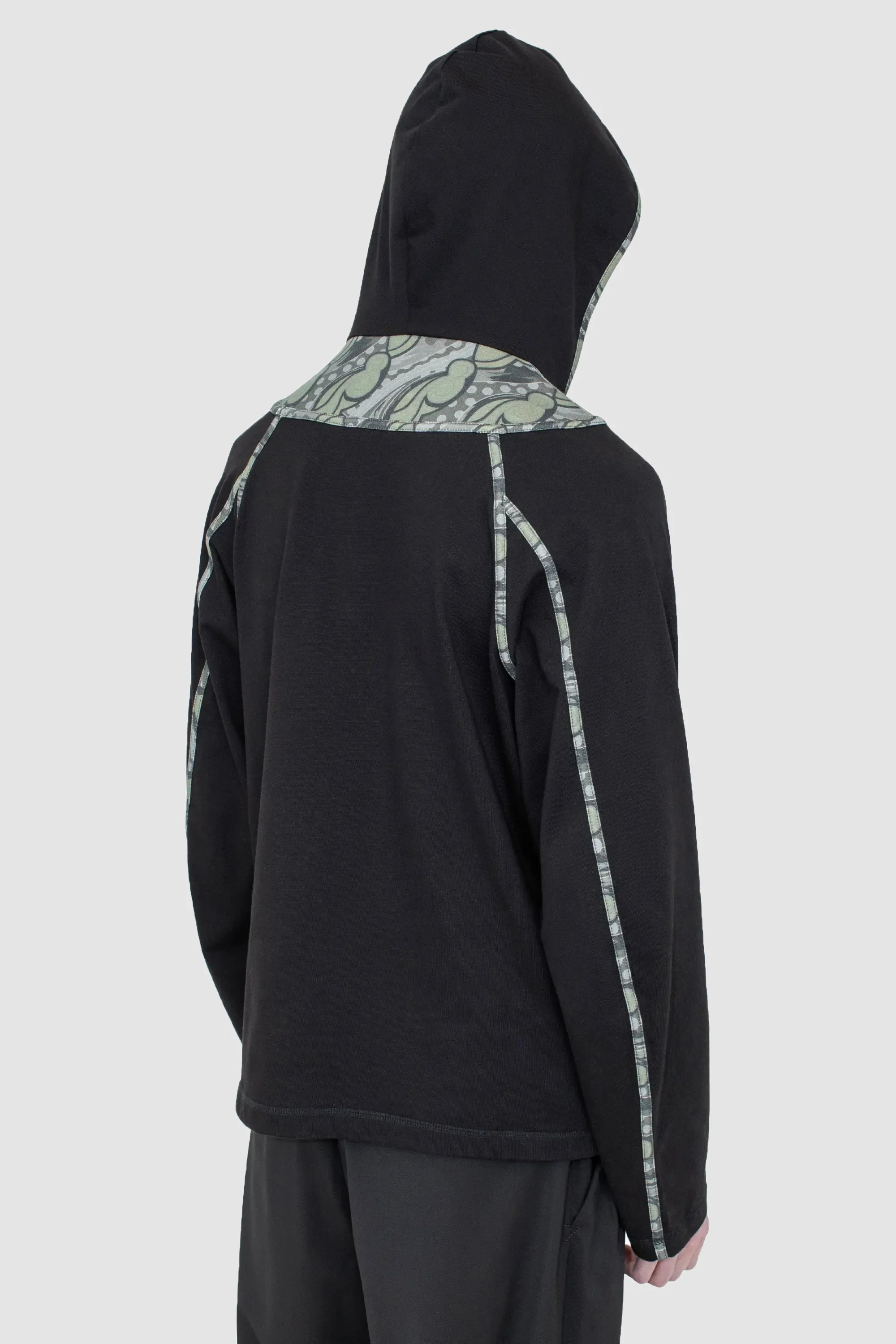 Gizi Hooded Top Black/ Sage - Image 8