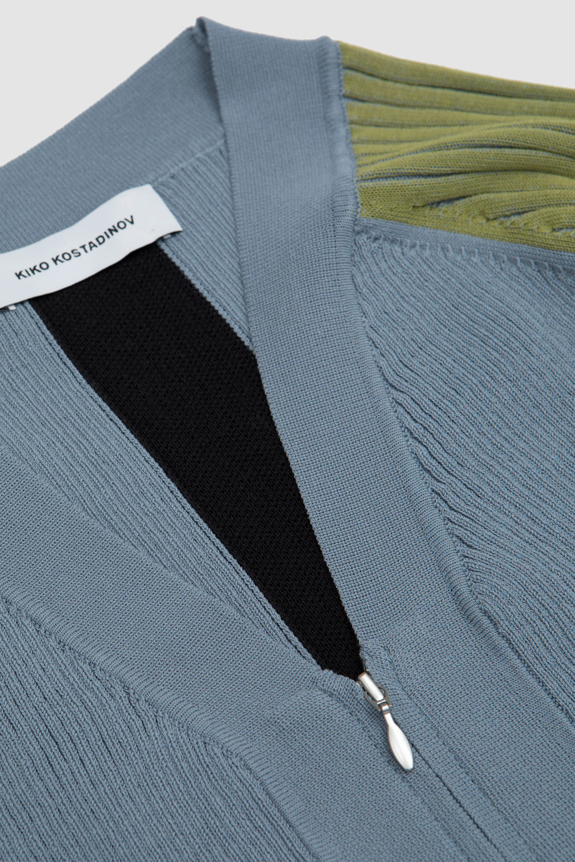 Inex Cardigan Top Blue/ Ivory/ Green/ Black - Image 3