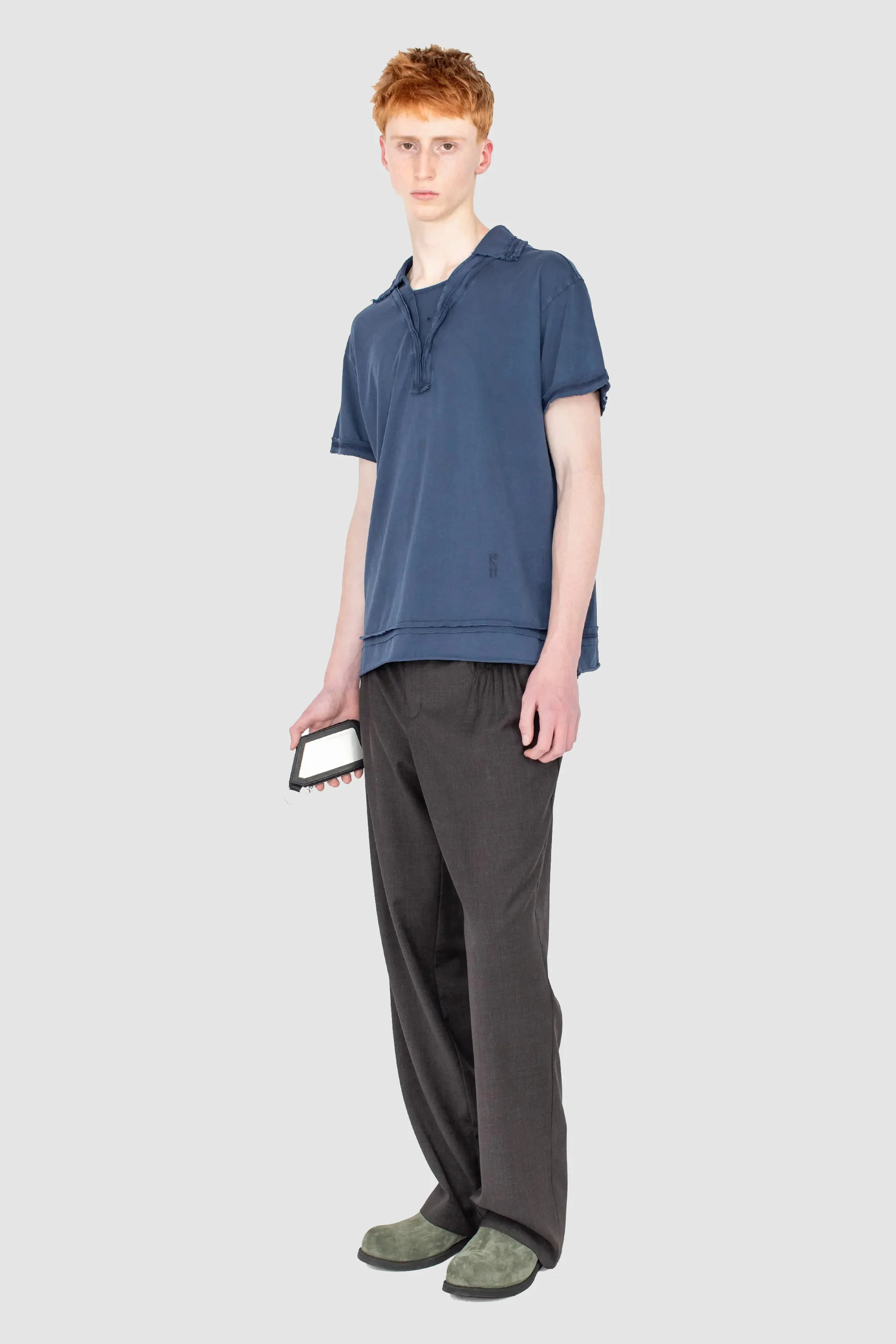 Otak Polo Shirt Navy - Image 3