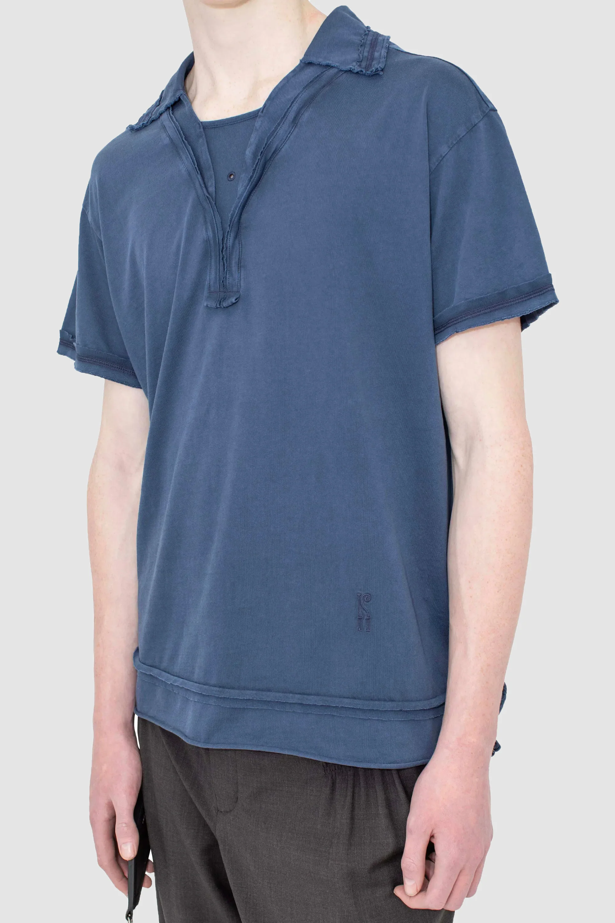 Otak Polo Shirt Navy - Image 5