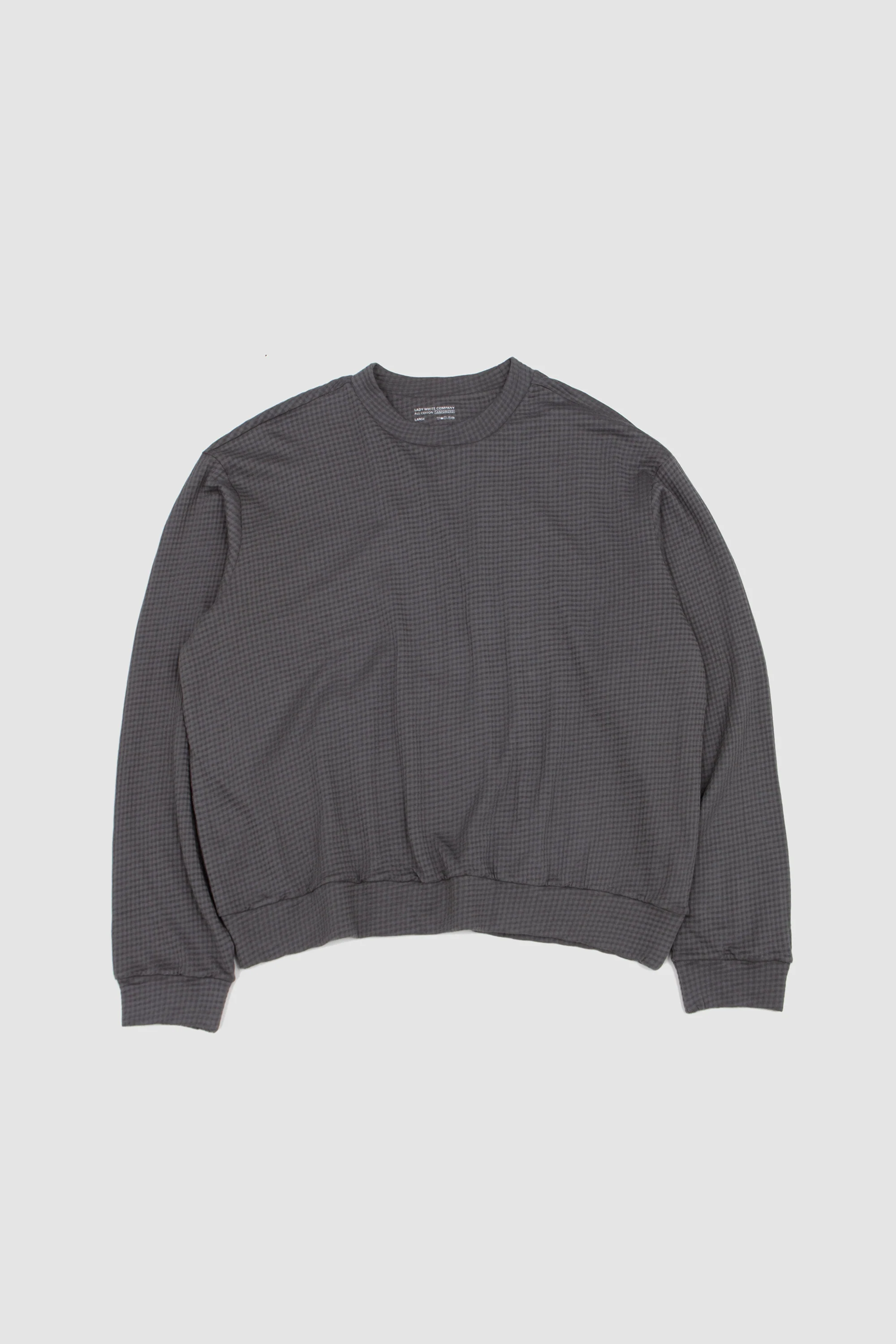 2-PLY Gauze Crewneck Pewter
