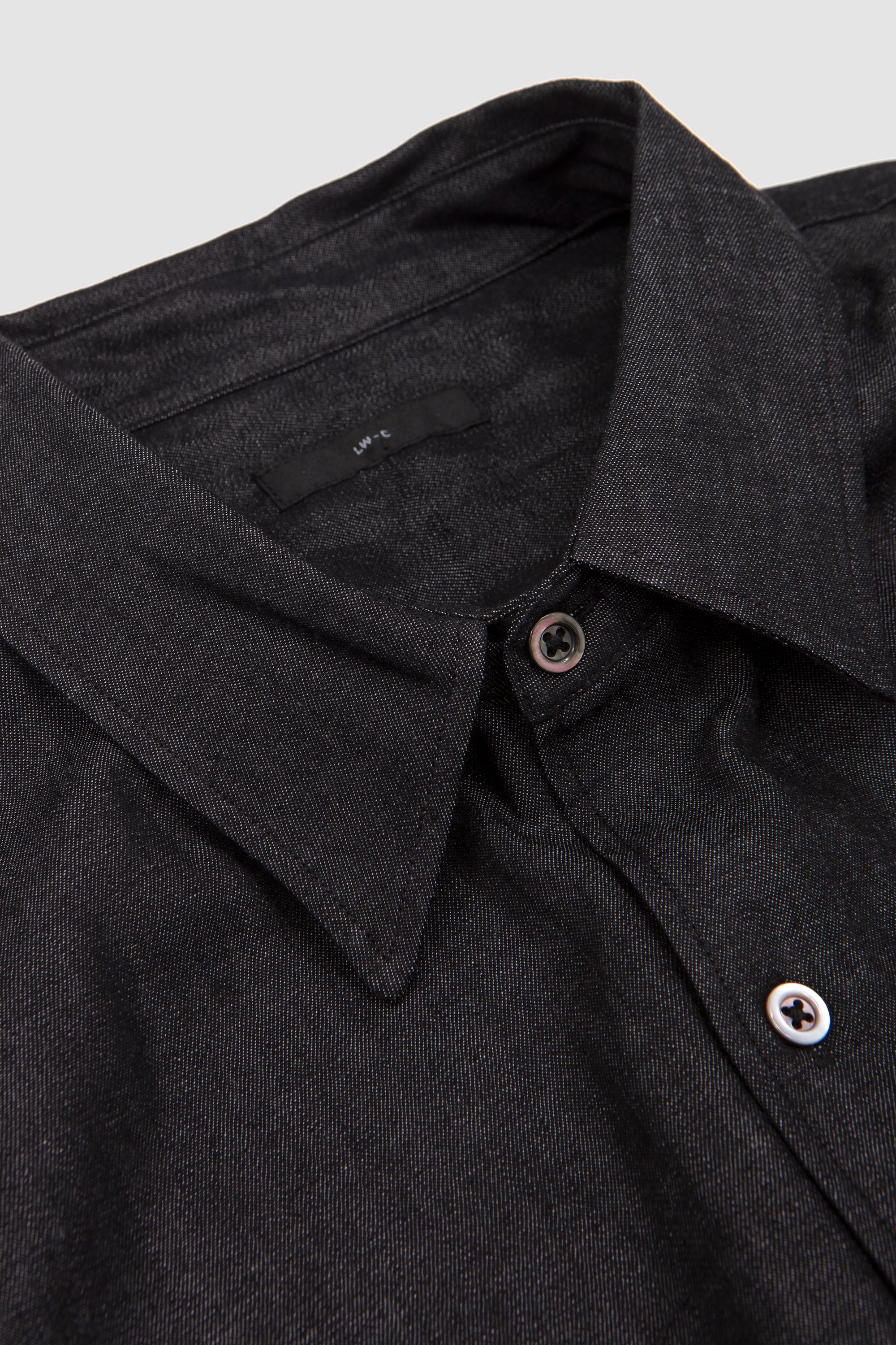 Lynn Poplin SS Shirt Black Chambray - Image 3