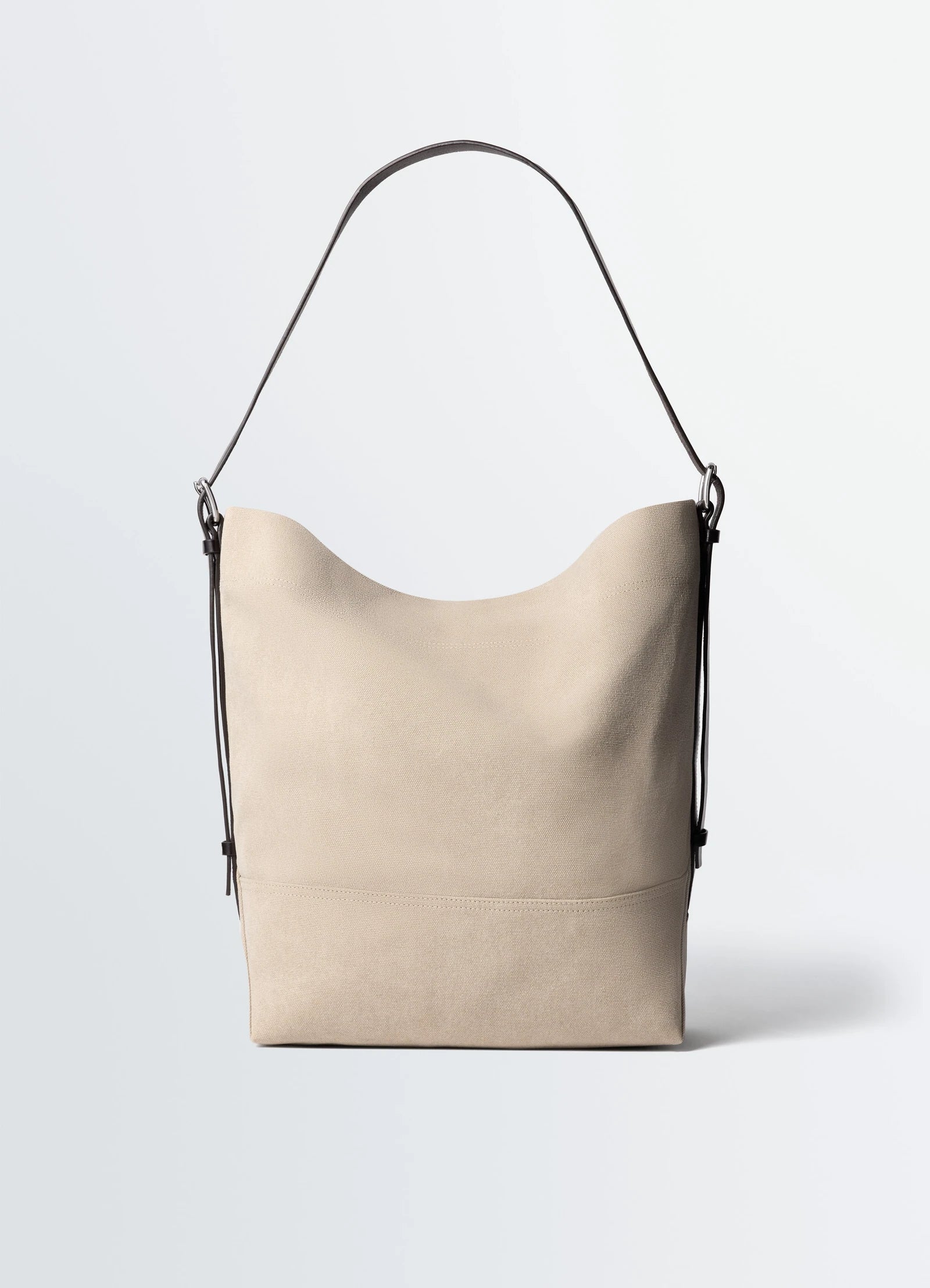 Belted Tote Bag Dark Linen - Image 5