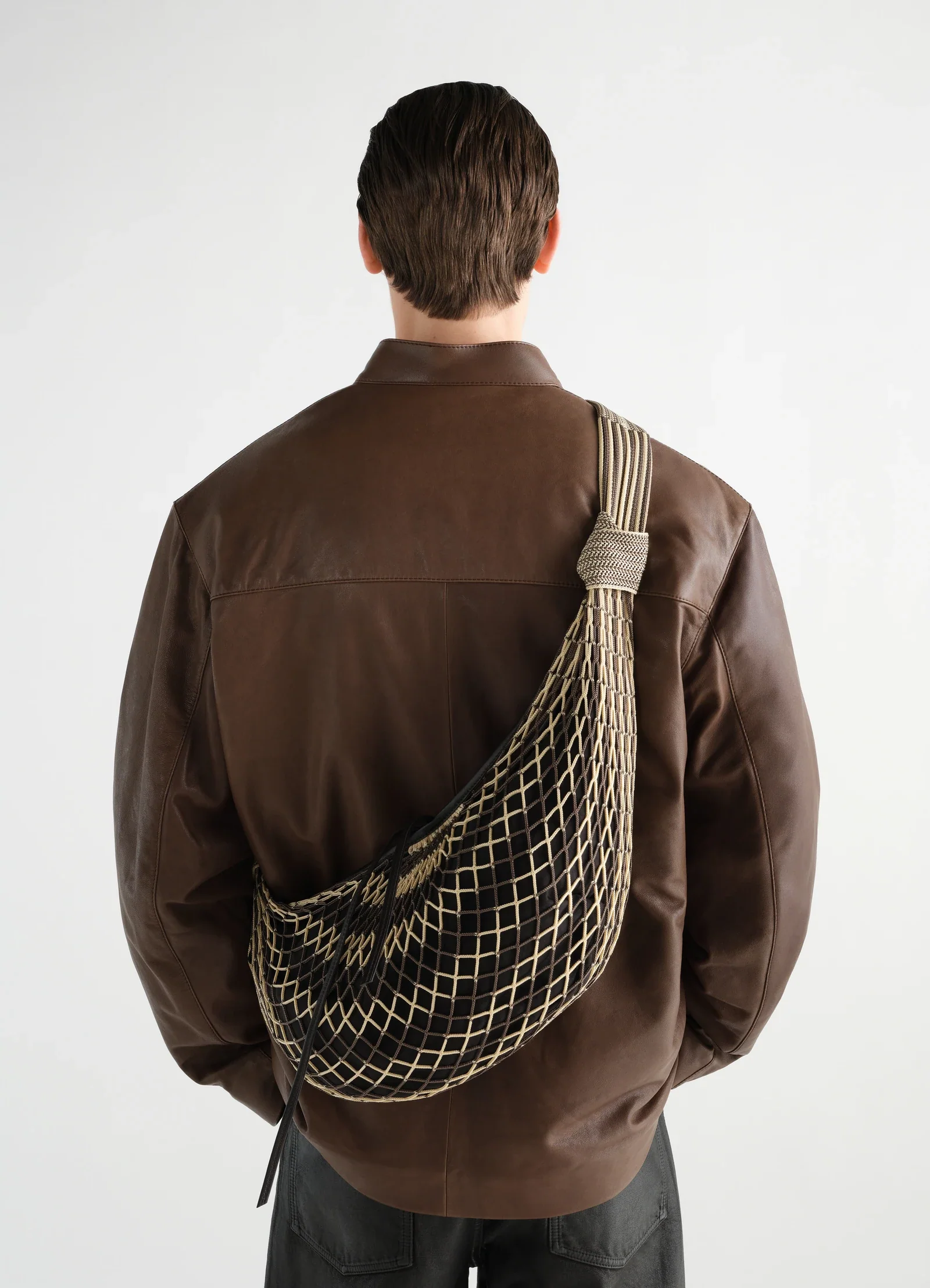 Croissant Filt Bag Light Beige/ Marron Glace - Image 2