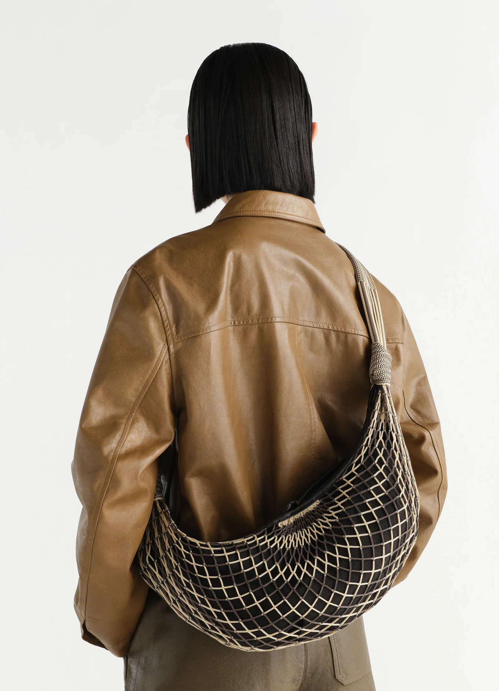 Croissant Filt Bag Light Beige/ Marron Glace - Image 3