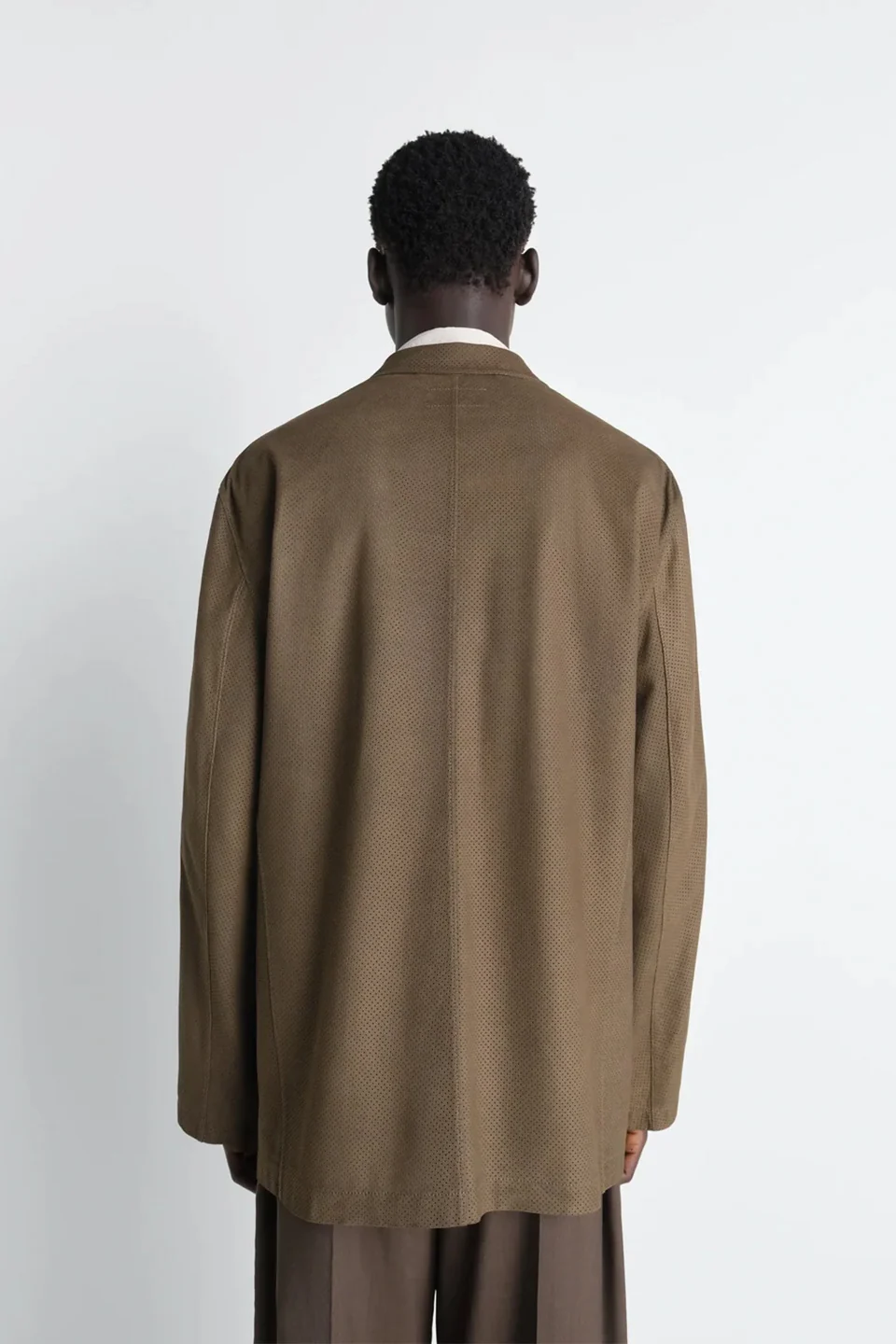 DB Leather Tailored Jacket Thyme - Image 5