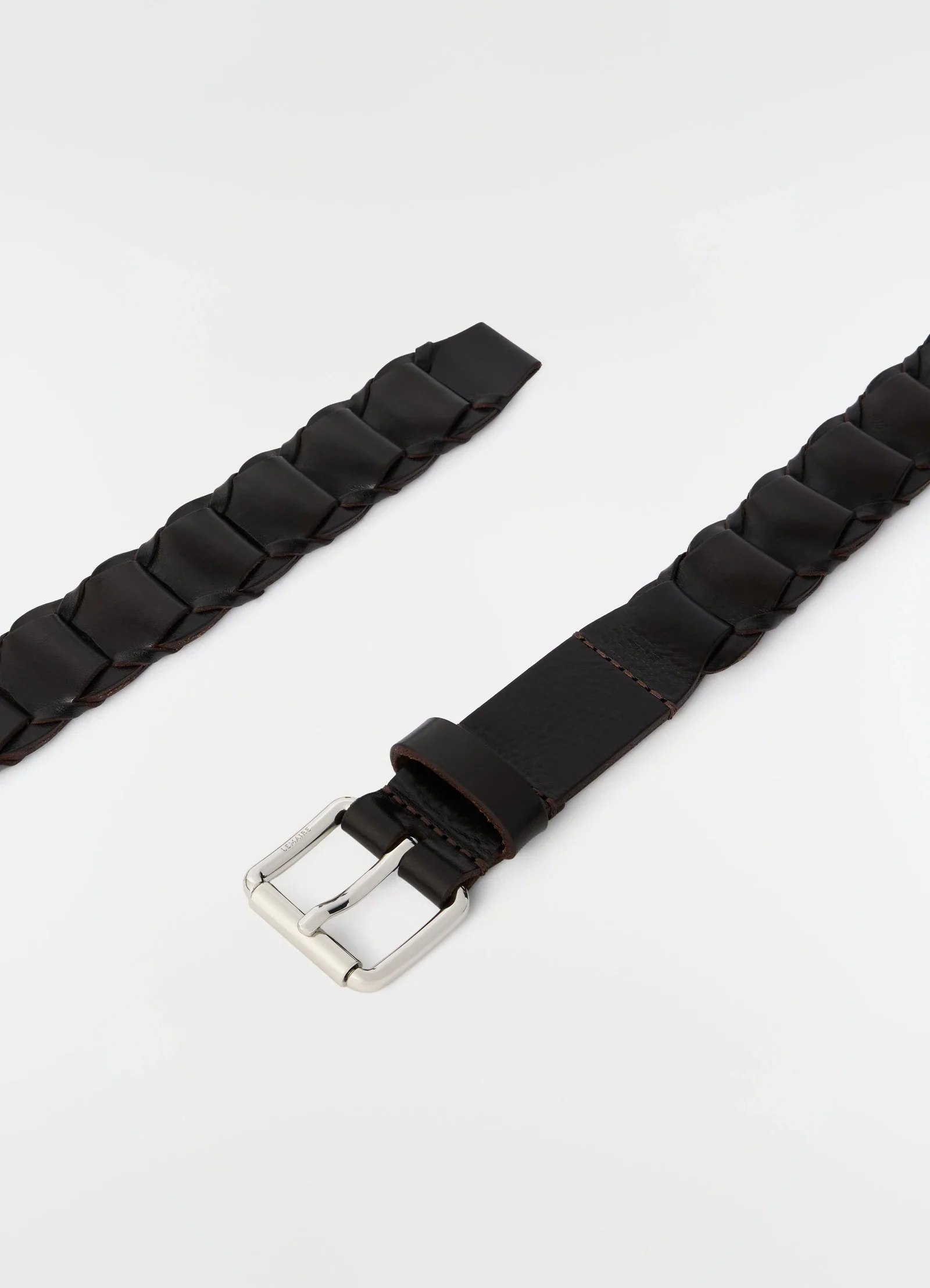 Leather Link Belt 30 Dark Brown - Image 4