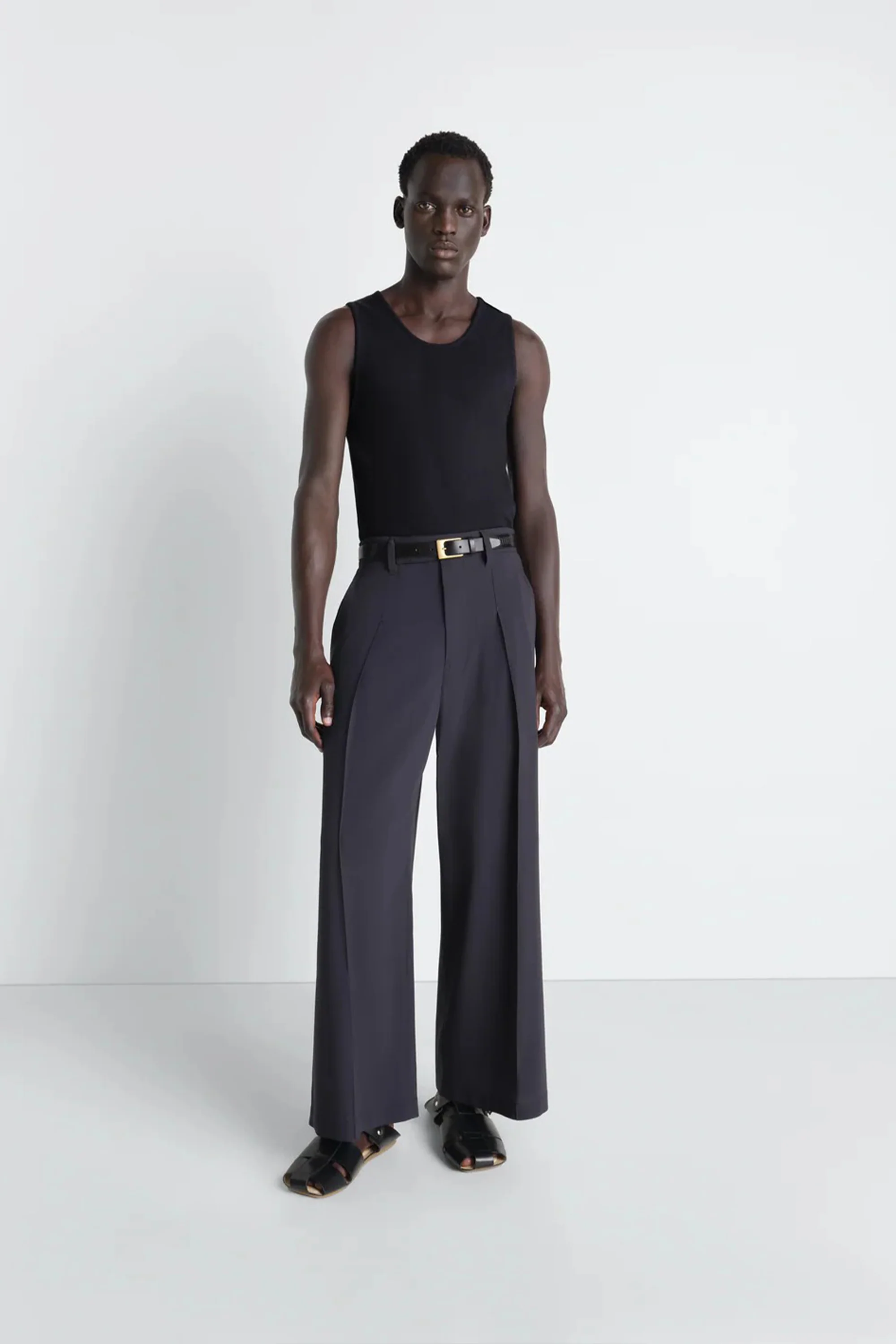 Rib Tank Top Black - Image 3