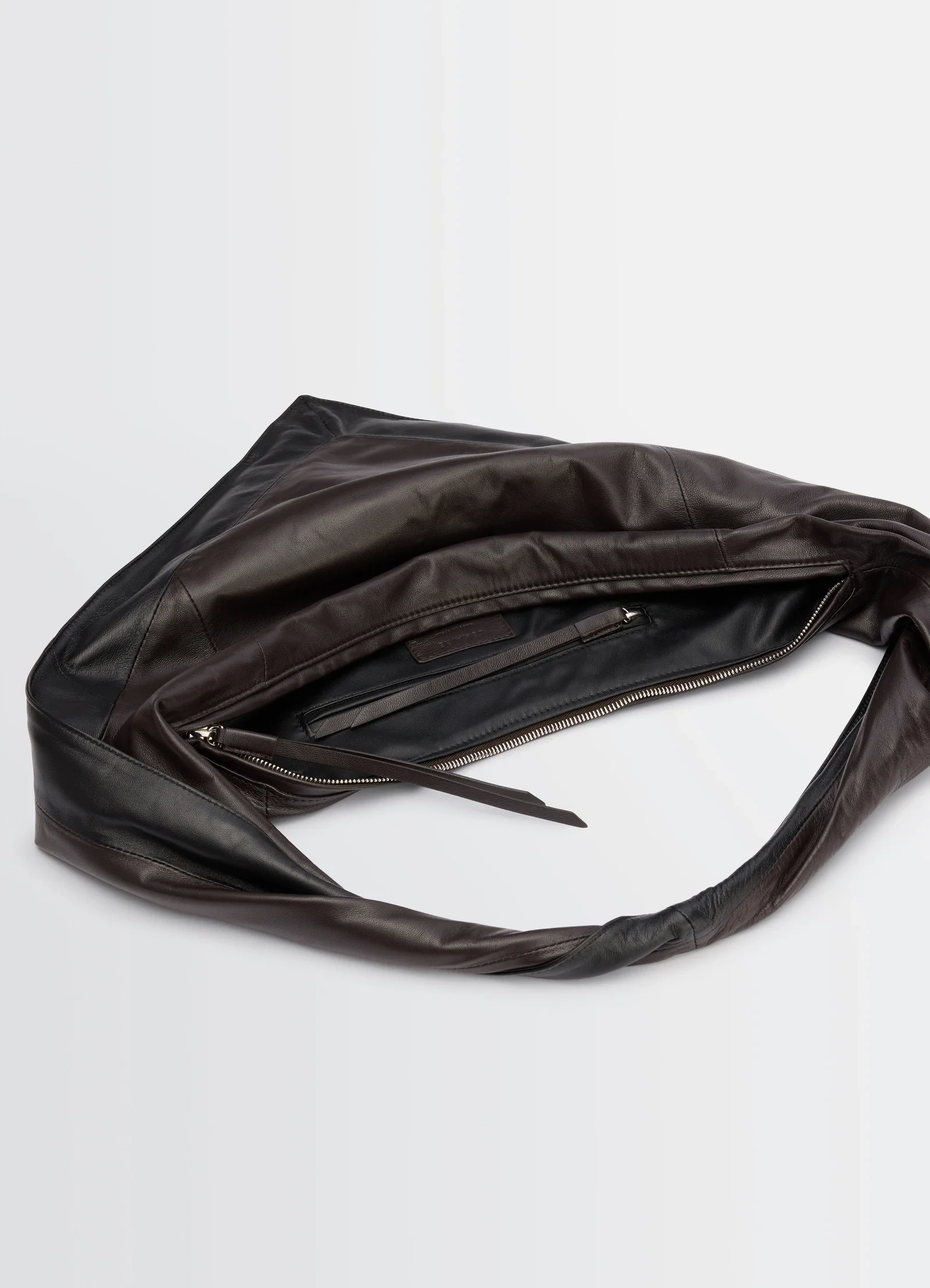 Scarf Bag Small Black/ Dark Chocolate - Image 3