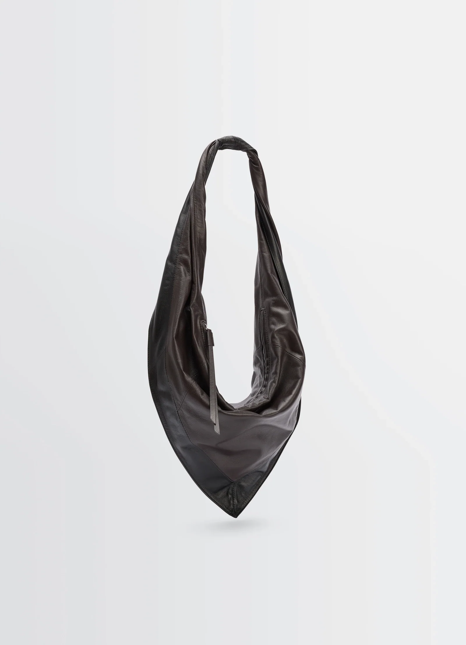 Scarf Bag Small Black/ Dark Chocolate - Image 4