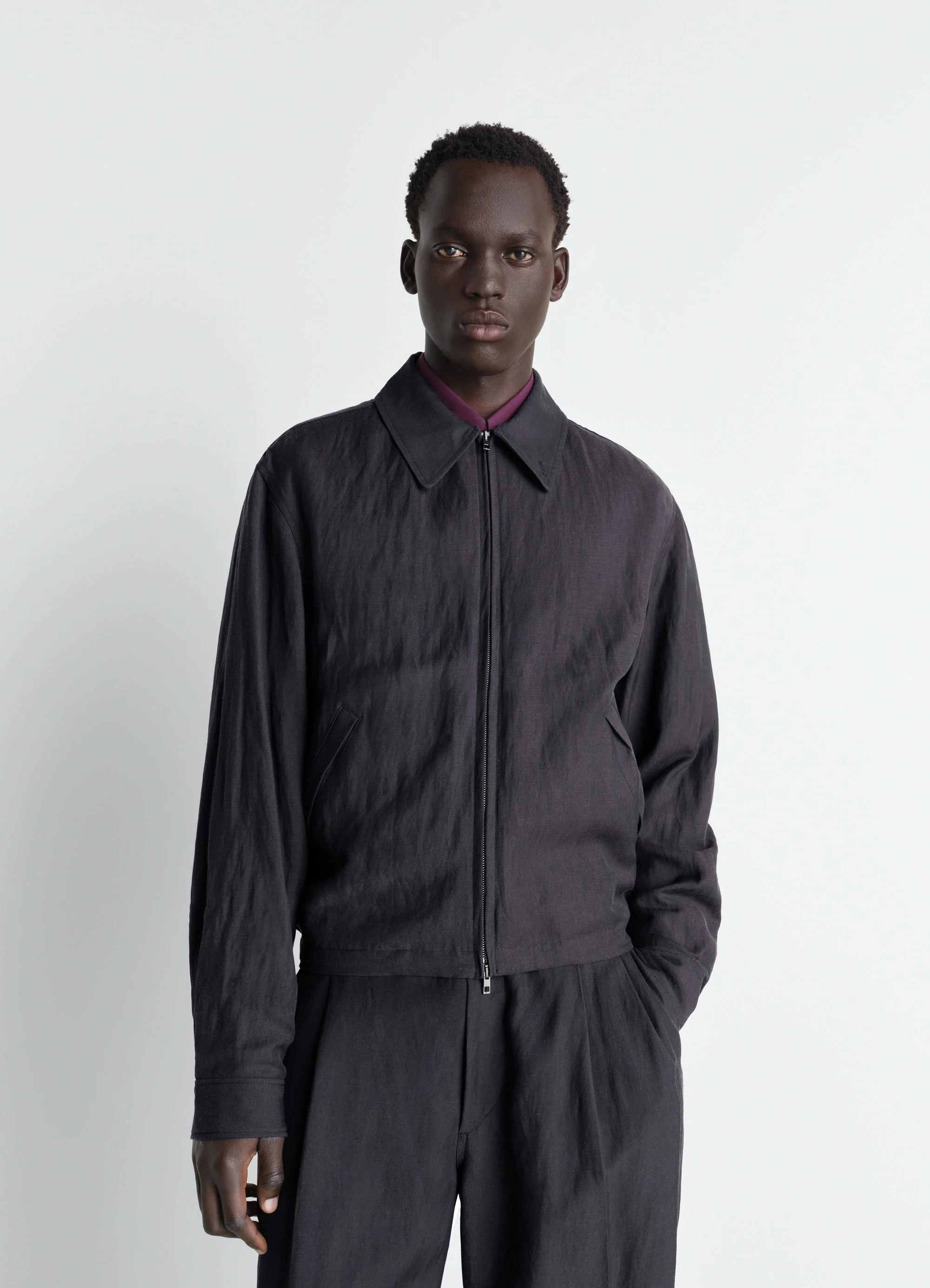 Short Blouson Ash black