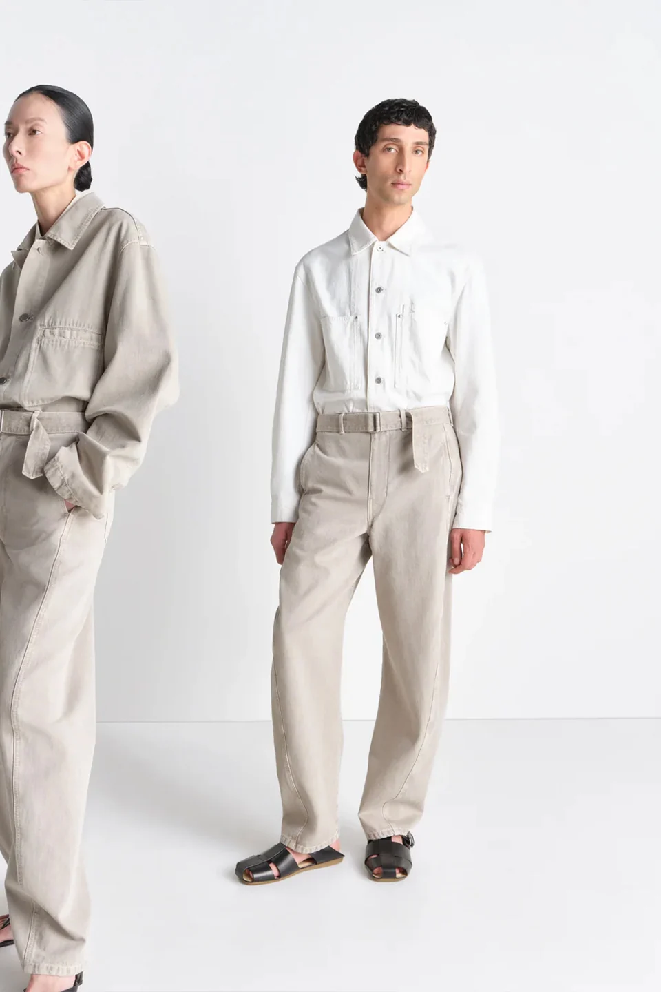 Twisted Belted Pants Moonstone - Image 3
