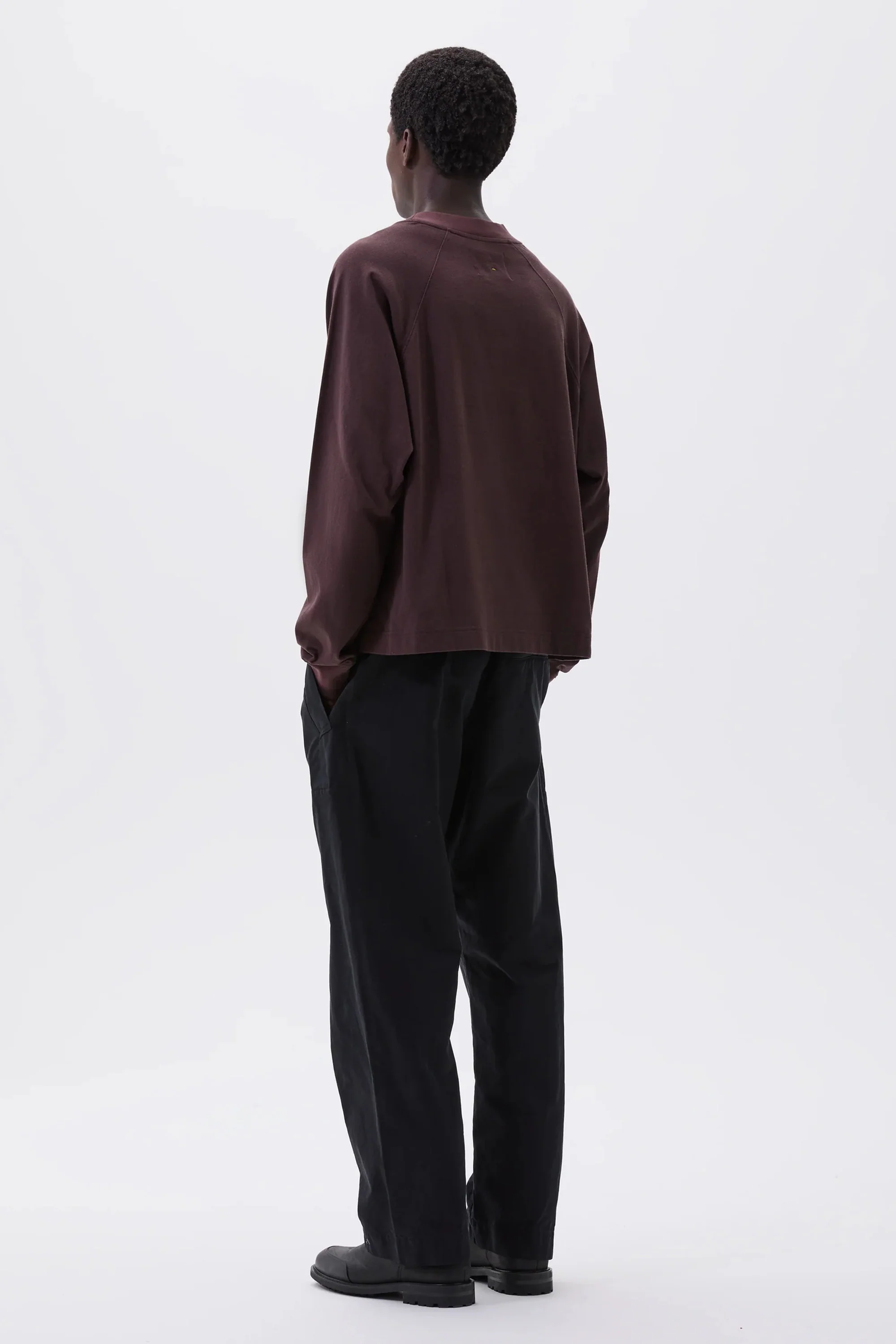 Press Stud Trousers Double Twisted Cotton Canvas Black - Image 3