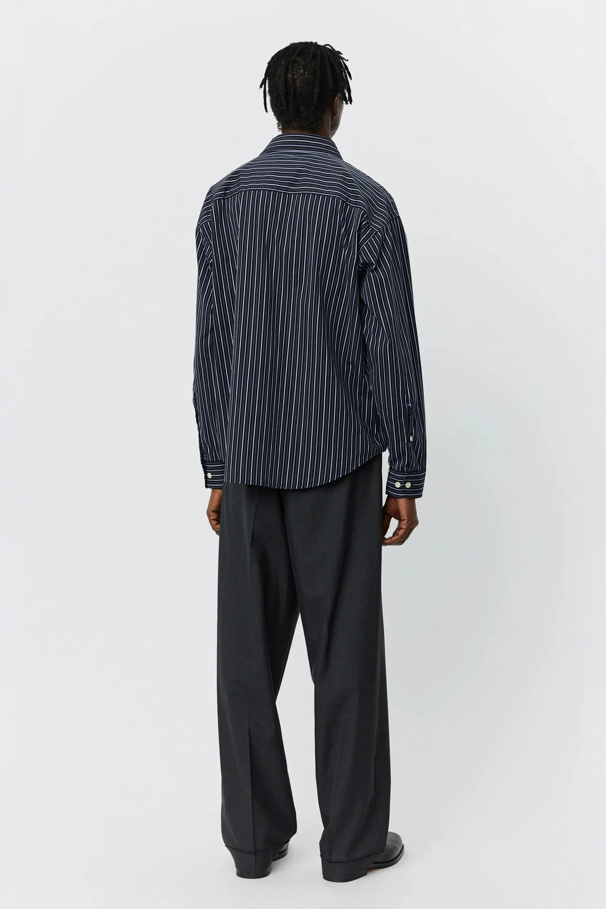 Exact Shirt Black Office Stripe - Image 4