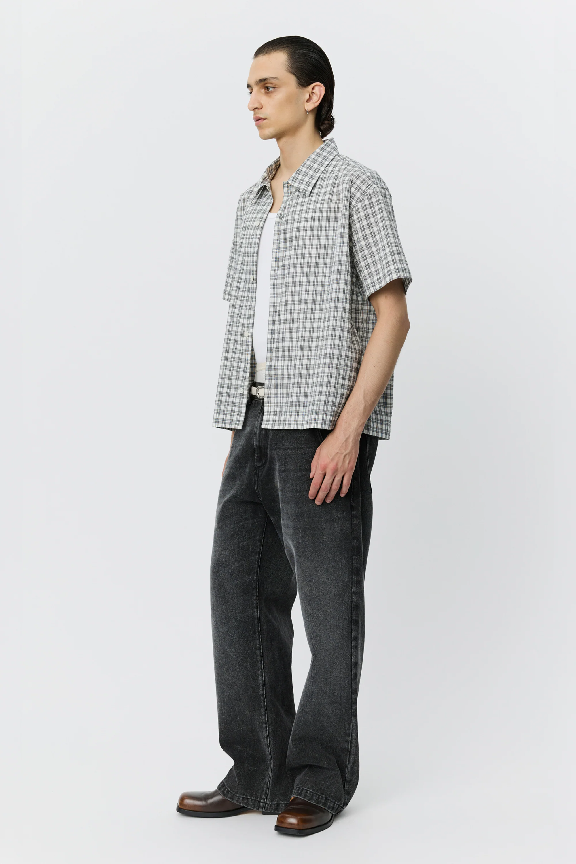 Holiday Shirt Off White Check - Image 3