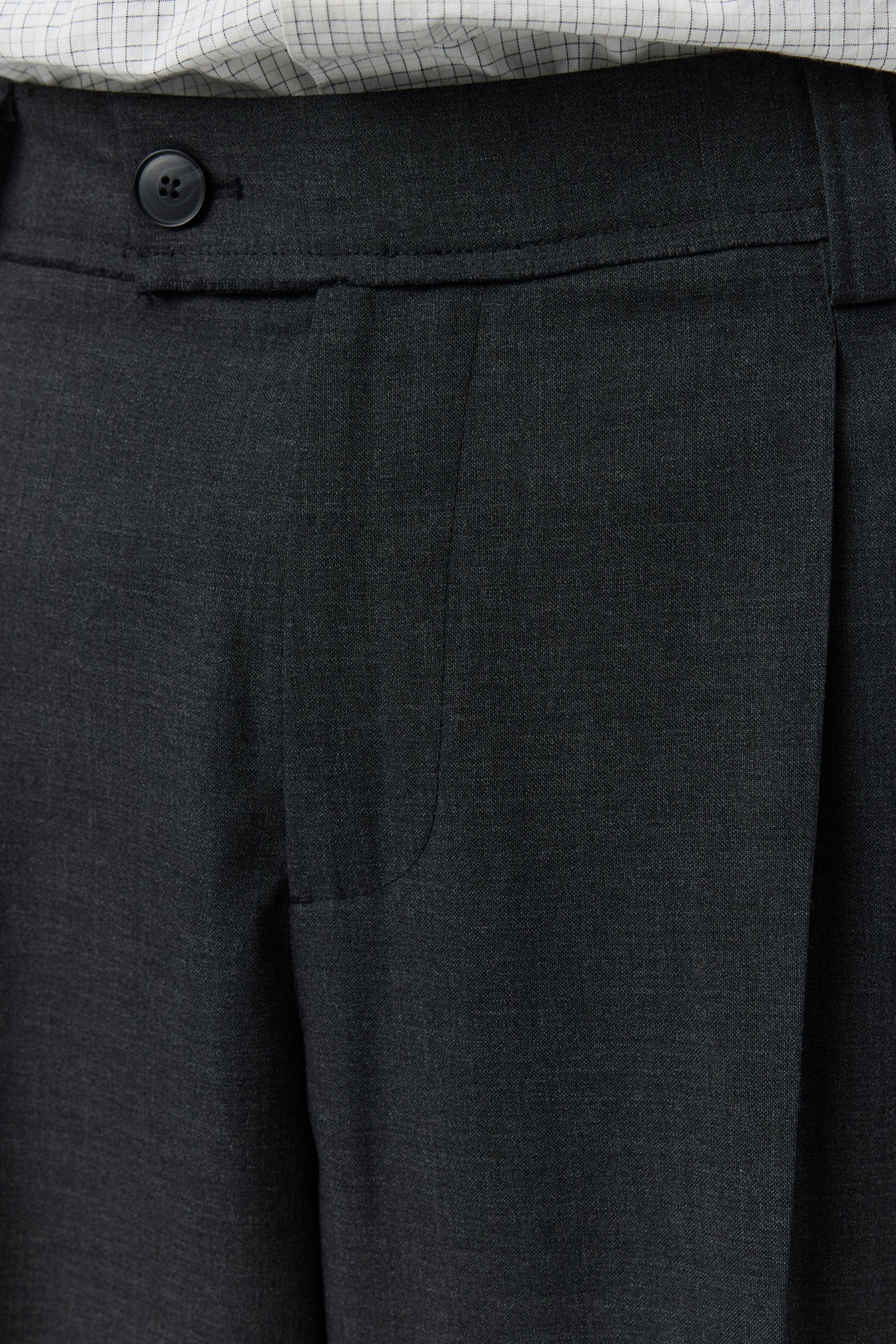 Patch Trousers Grey Wool - Image 5